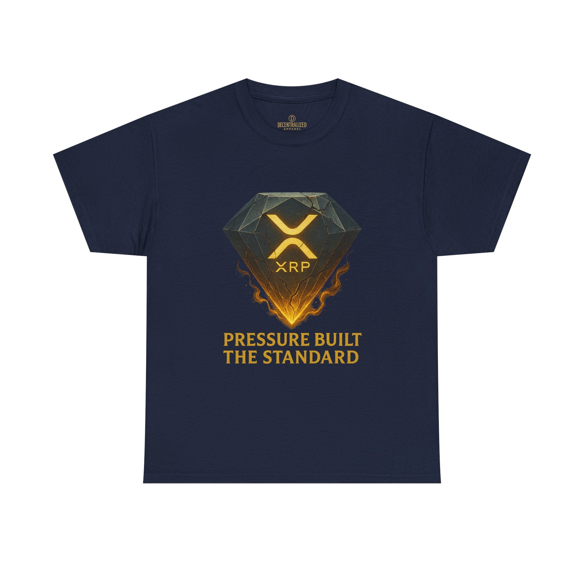 XRP Diamond Tee — "Pressure Built The Standard" Crypto Graphic T‑Shirt
