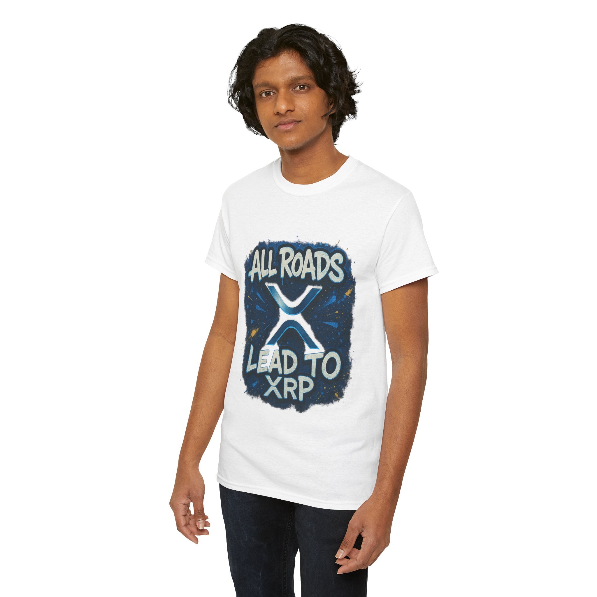 XRP Crypto T-Shirt — "All Roads Lead to XRP" Graphic Tee