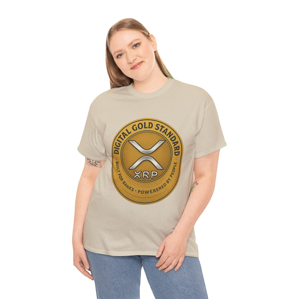 XRP Digital Gold Tee – Cryptocurrency Logo Shirt