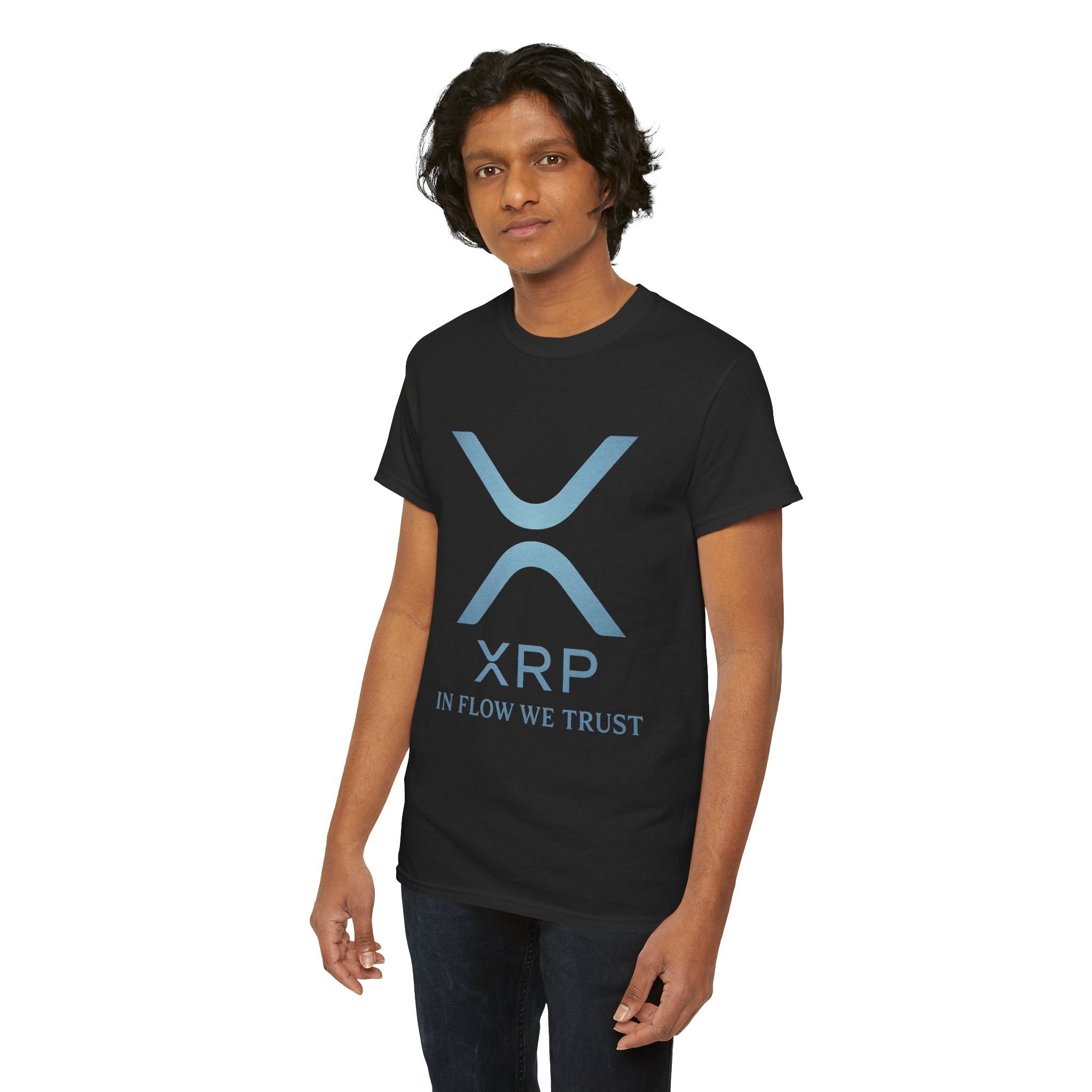 XRP Crypto Tee — "In Flow We Trust" Ripple Logo T-Shirt