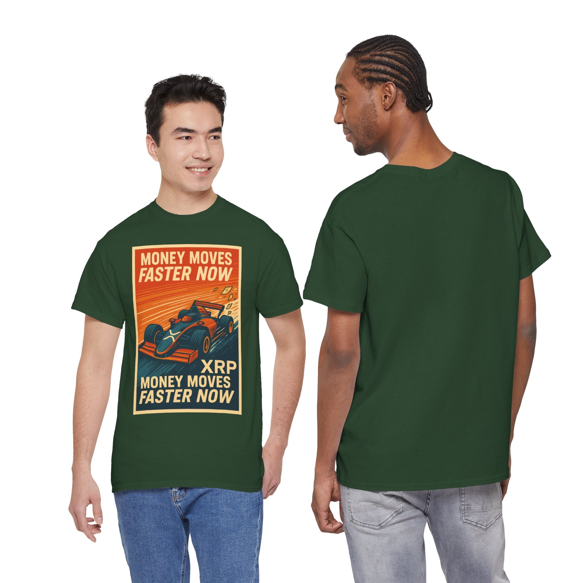 XRP 'Money Moves Faster Now' Racing Tee — Crypto Enthusiast T-Shirt