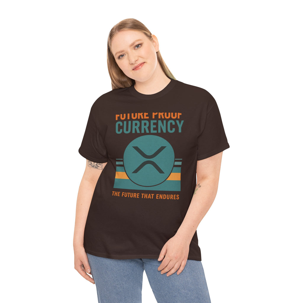 RIPPLE XRP 'Future Proof Currency' Graphic Tee — Crypto Retro Logo Shirt