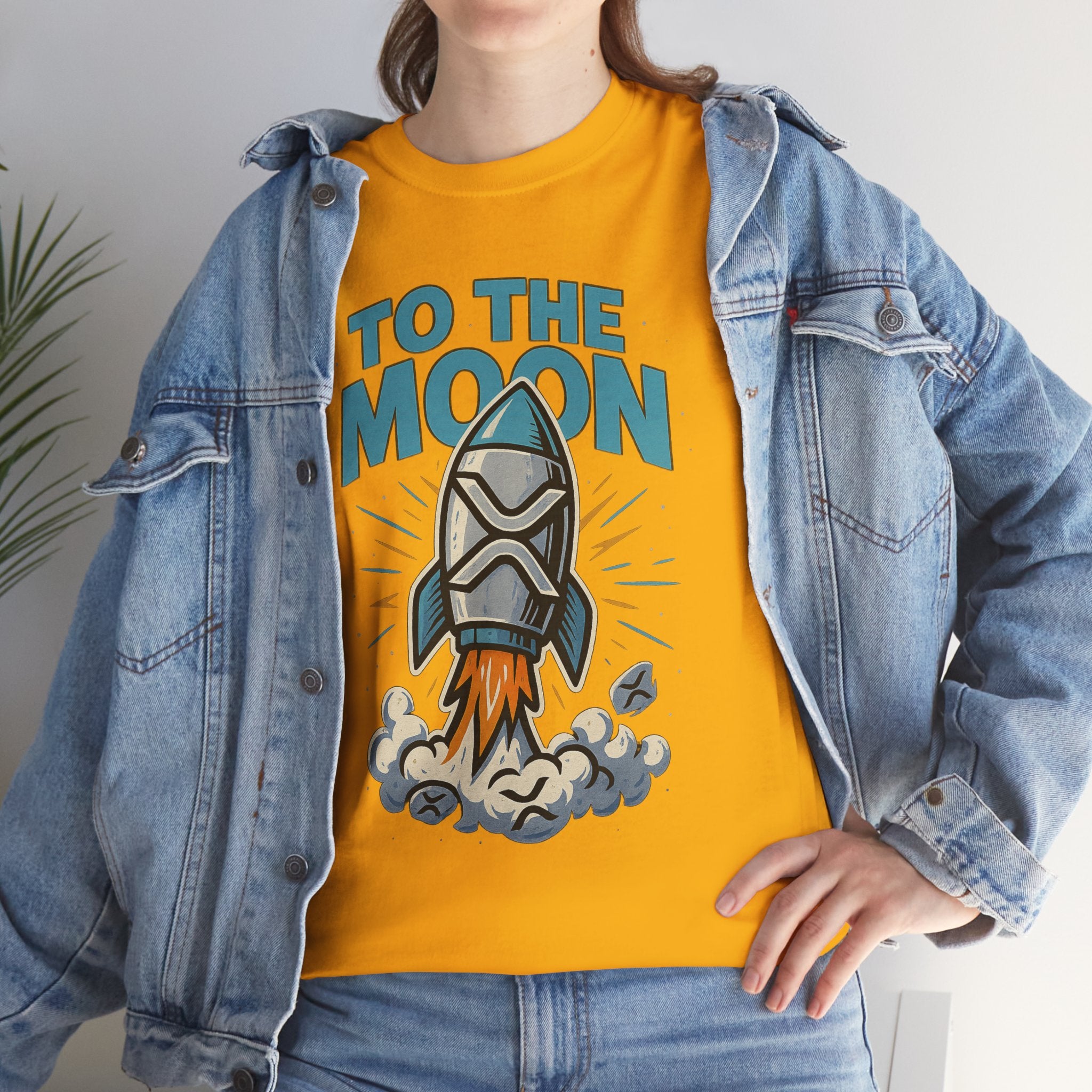 To The Moon Rocket T-Shirt — Space Graphic Tee for Crypto & Space Enthusiasts
