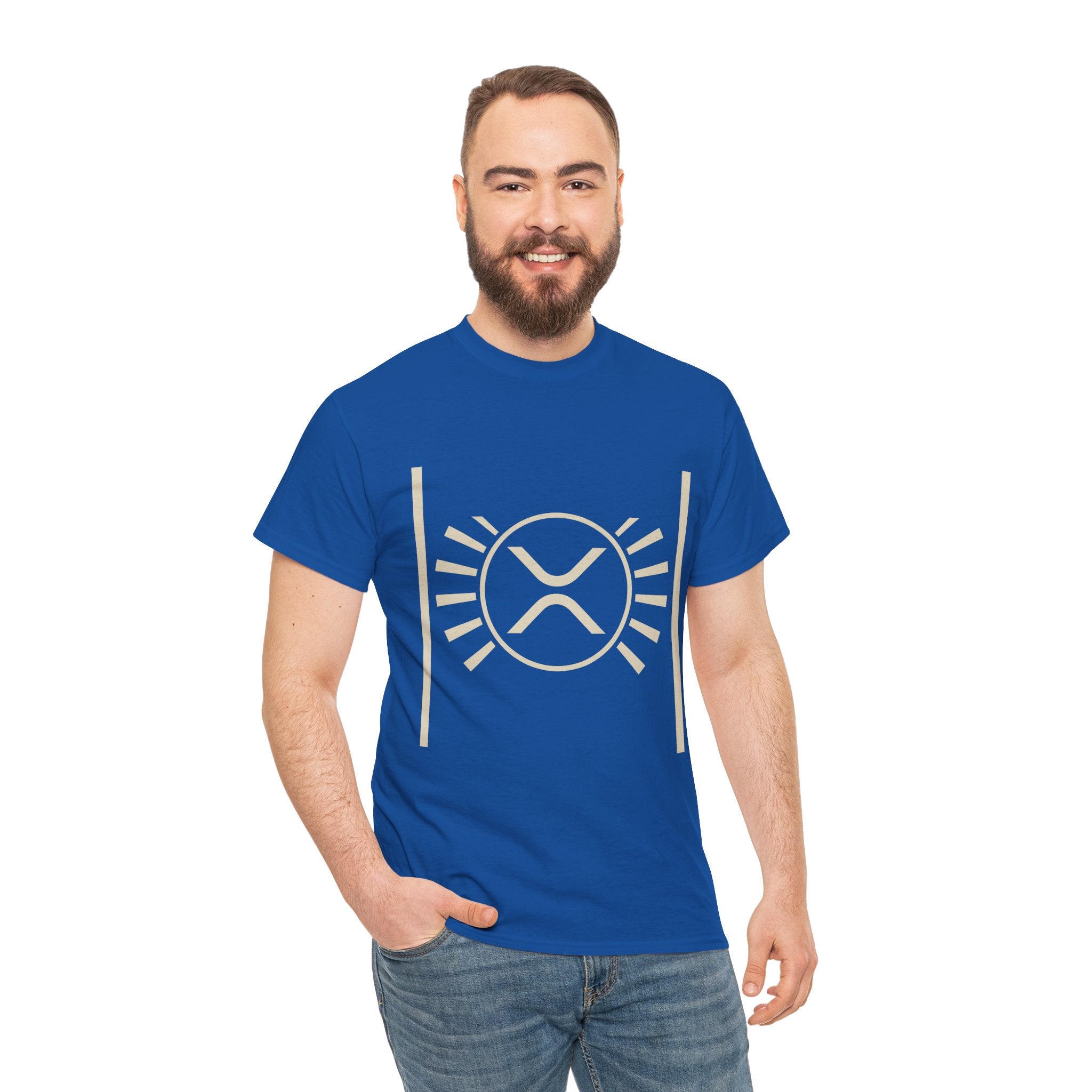 XRP Sun Logo T‑Shirt — Minimal Crypto Ripple Tee