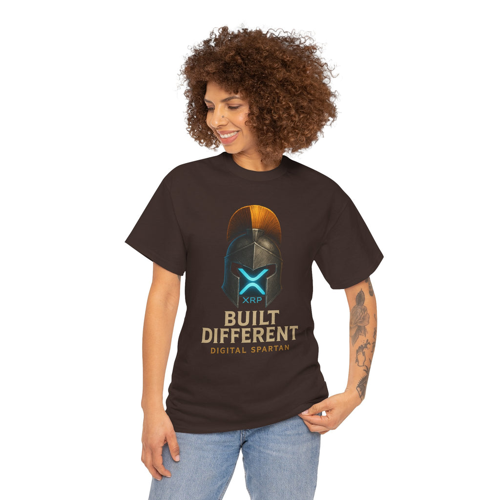 Built Different Spartan Tee — Digital Spartan XRP Crypto T-Shirt