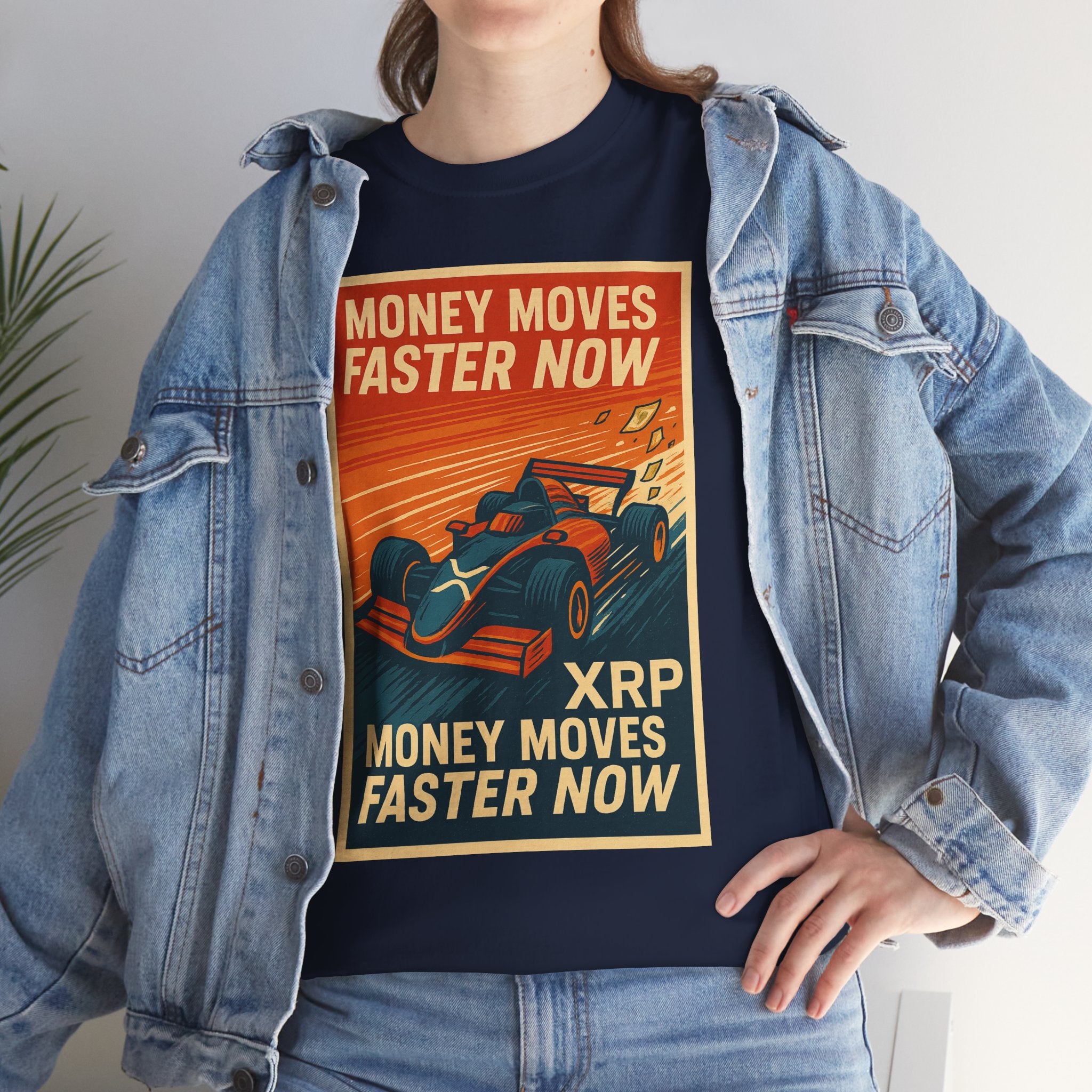 XRP 'Money Moves Faster Now' Racing Tee — Crypto Enthusiast T-Shirt