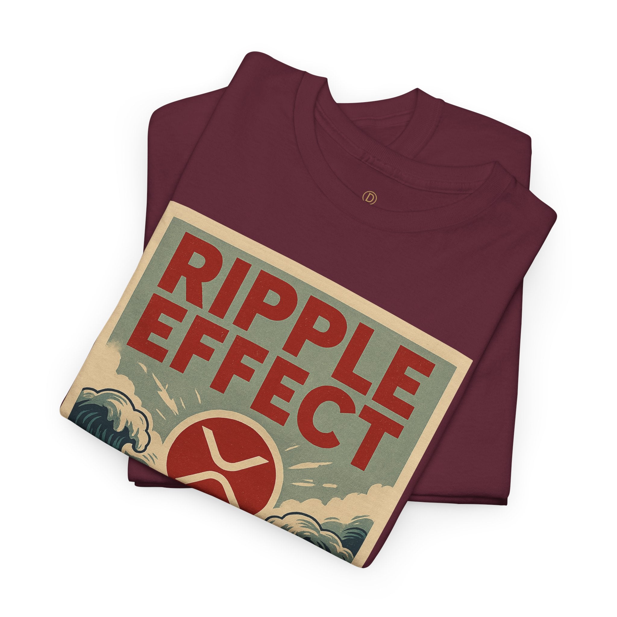 Ripple Effect Tee — Vintage Wave XRP Crypto Graphic T-Shirt