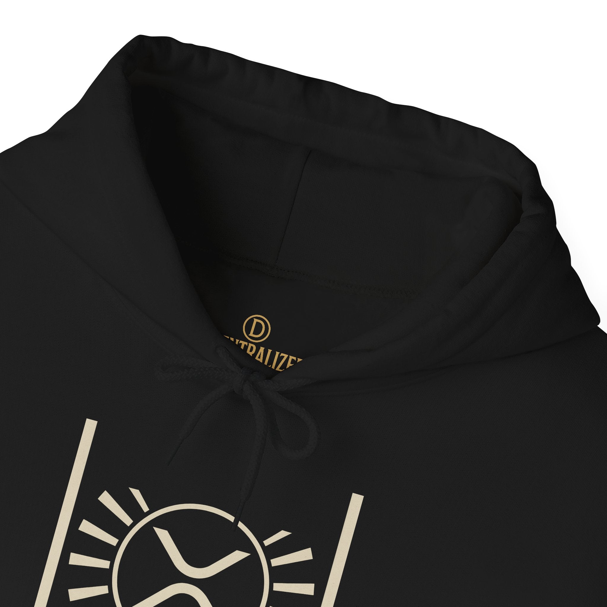 XRP Minimalist Logo Hoodie — Crypto Sun Symbol Sweatshirt