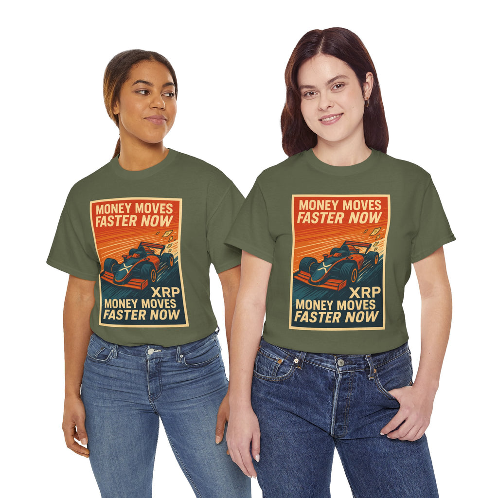 XRP 'Money Moves Faster Now' Racing Tee — Crypto Enthusiast T-Shirt