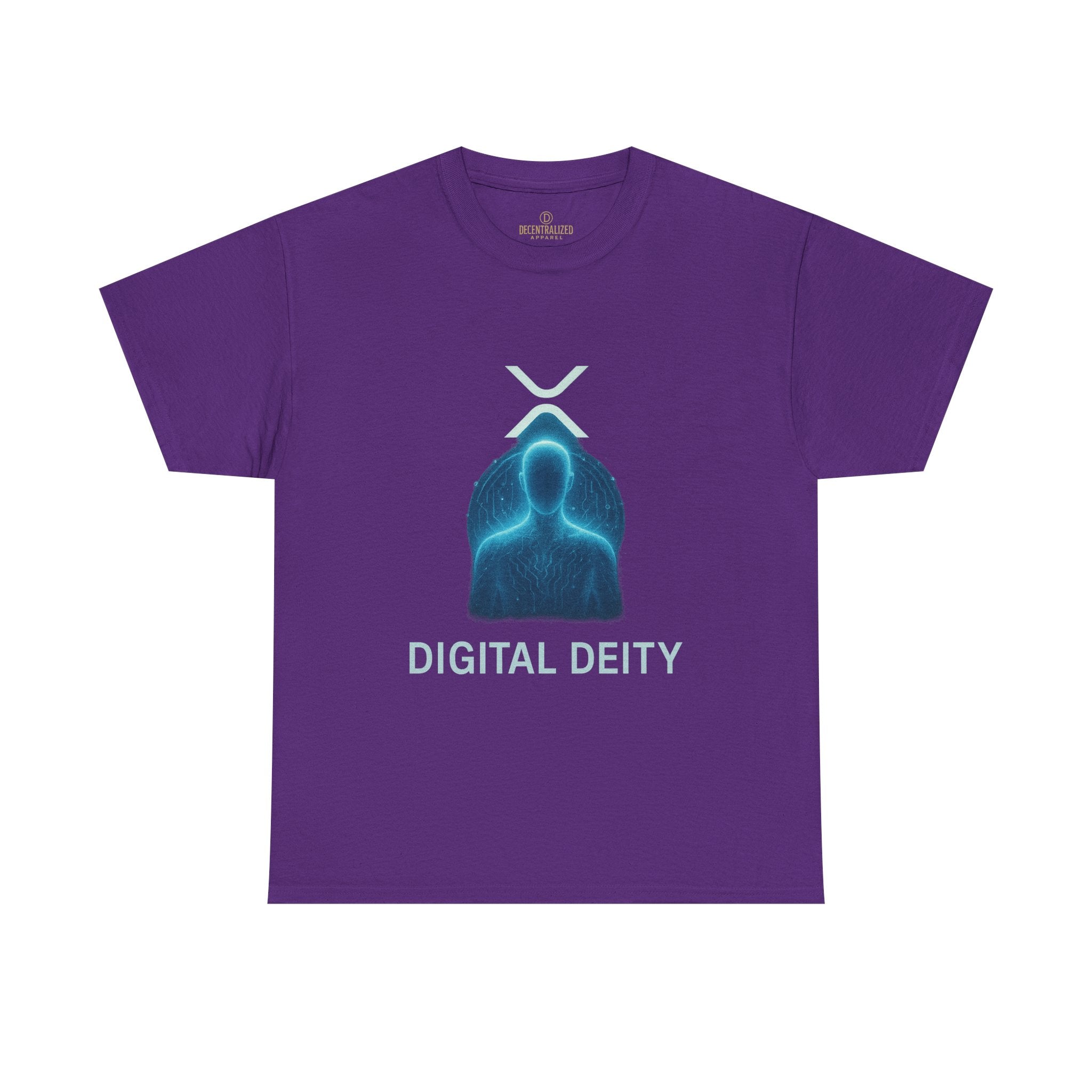 Digital Deity T‑Shirt — Futuristic Neon Tech Hoodie Tee