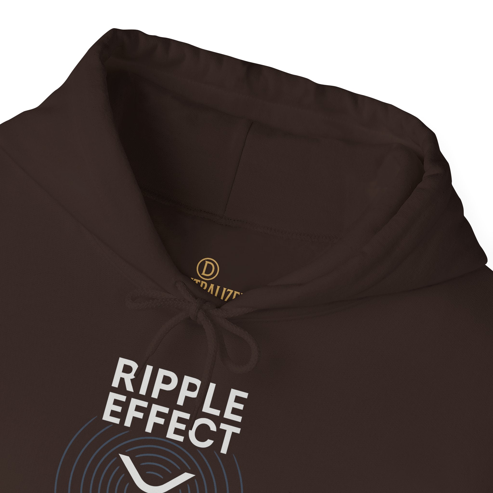 Ripple Effect Hoodie — Minimal Concentric Wave Graphic Sweatshirt