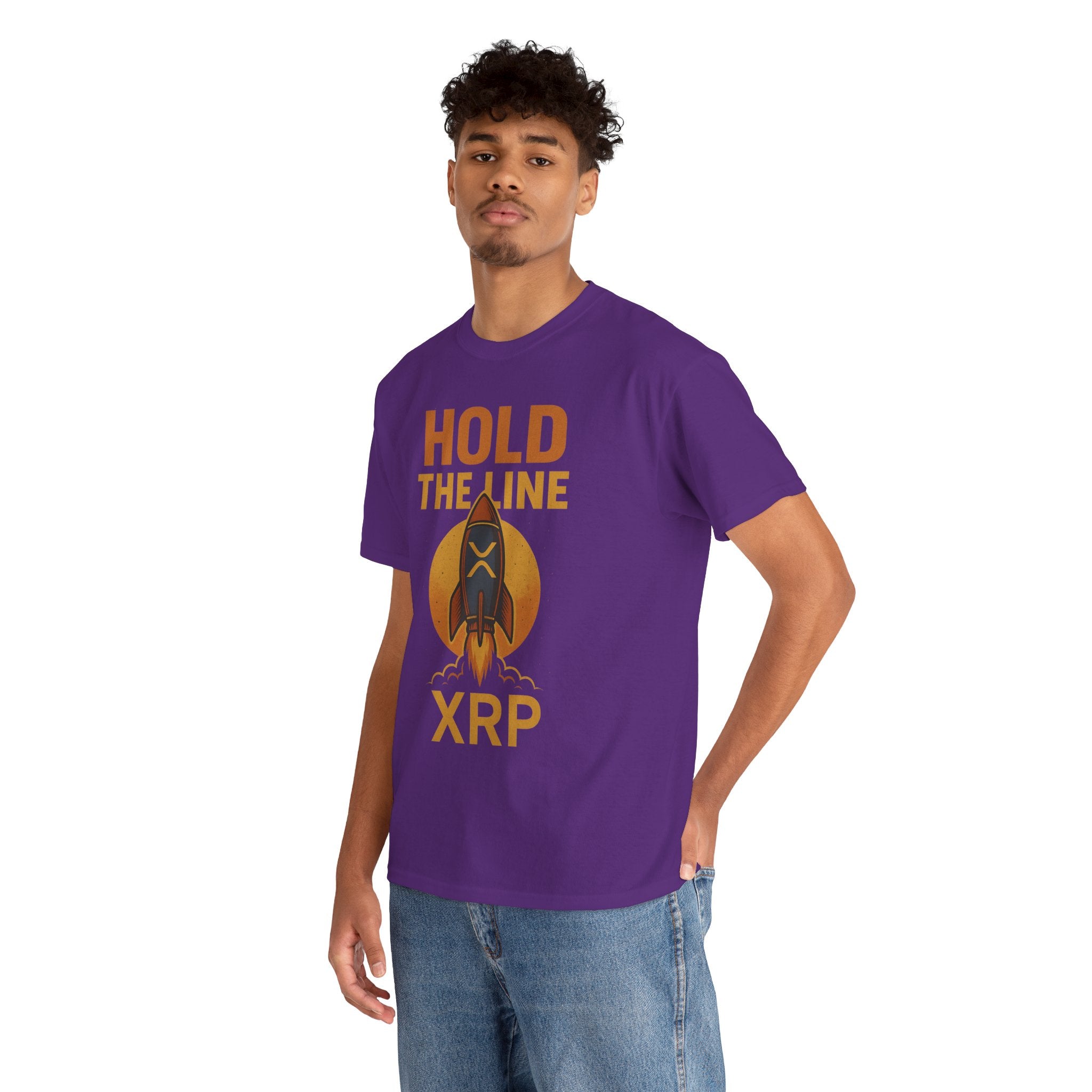 XRP Hold The Line Rocket Tee — Crypto Investor T‑Shirt
