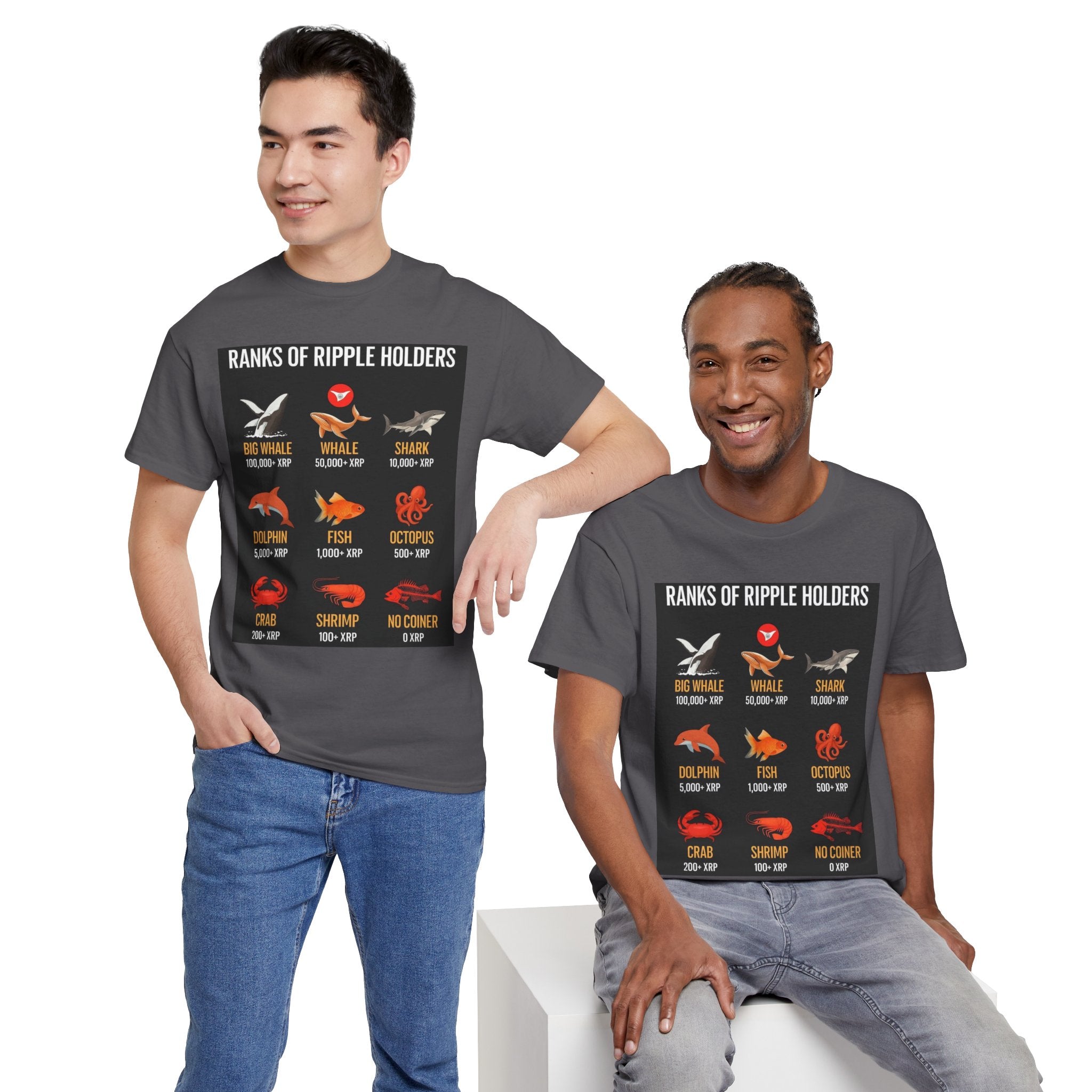 Crypto Ranks T-Shirt – "Ranks of Ripple Holders" Illustrated Guide