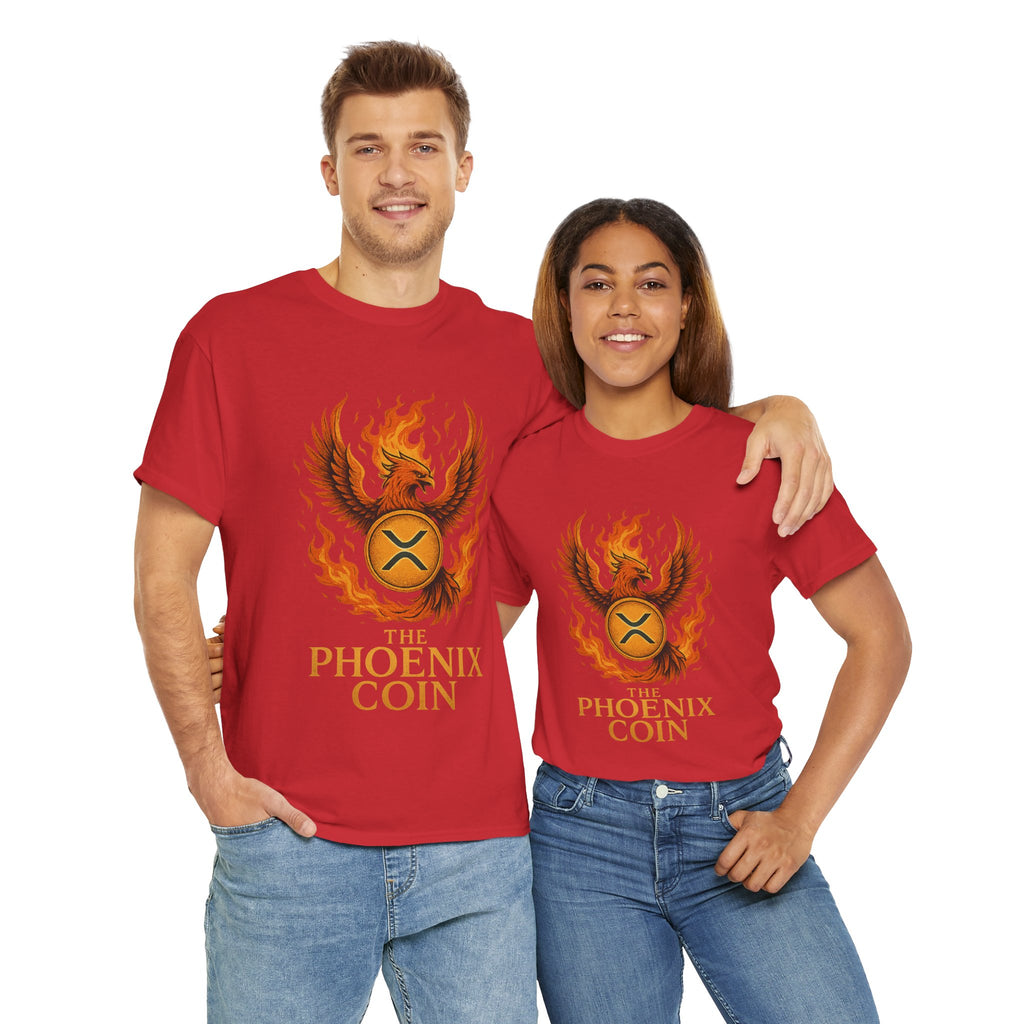 Phoenix Coin T‑Shirt — Fiery Phoenix Crypto Logo Tee