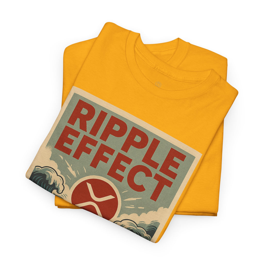 Ripple Effect Tee — Vintage Wave XRP Crypto Graphic T-Shirt