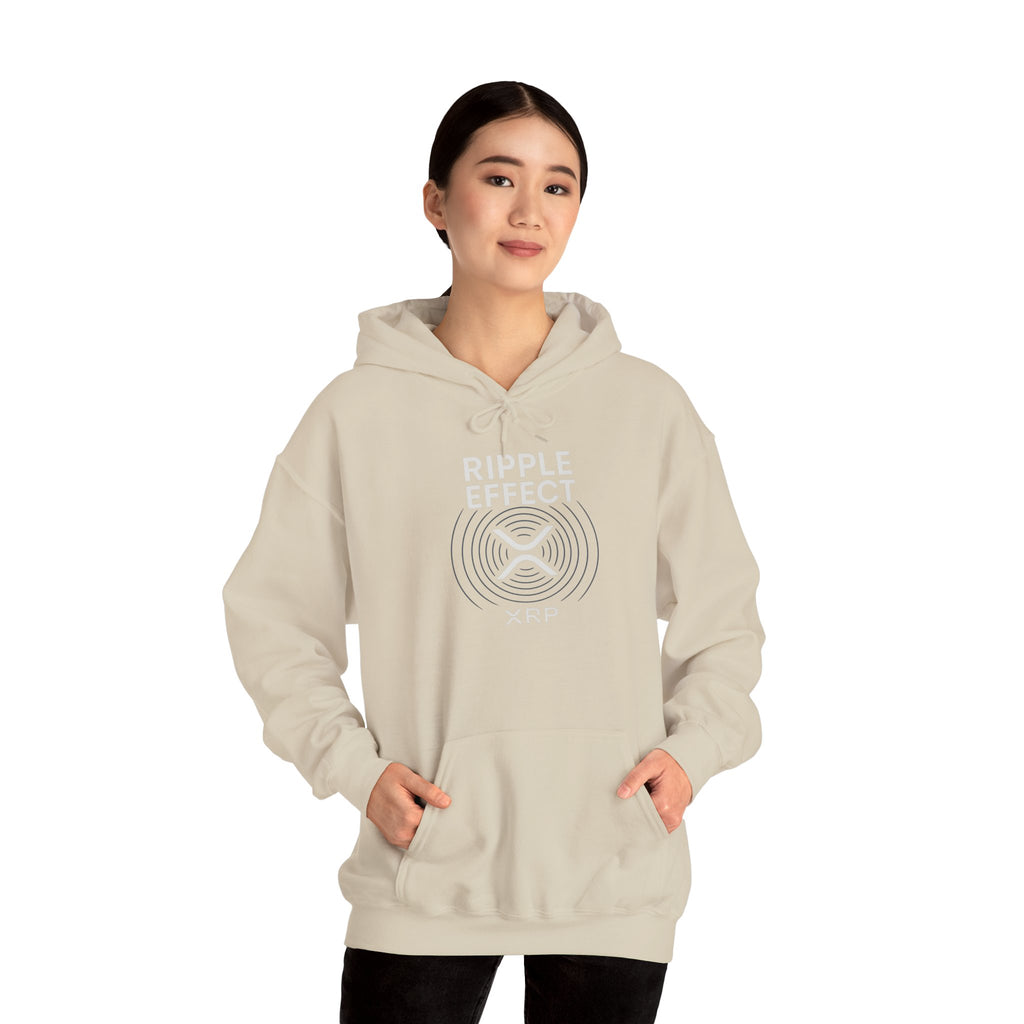 Ripple Effect Hoodie — Minimal Concentric Wave Graphic Sweatshirt