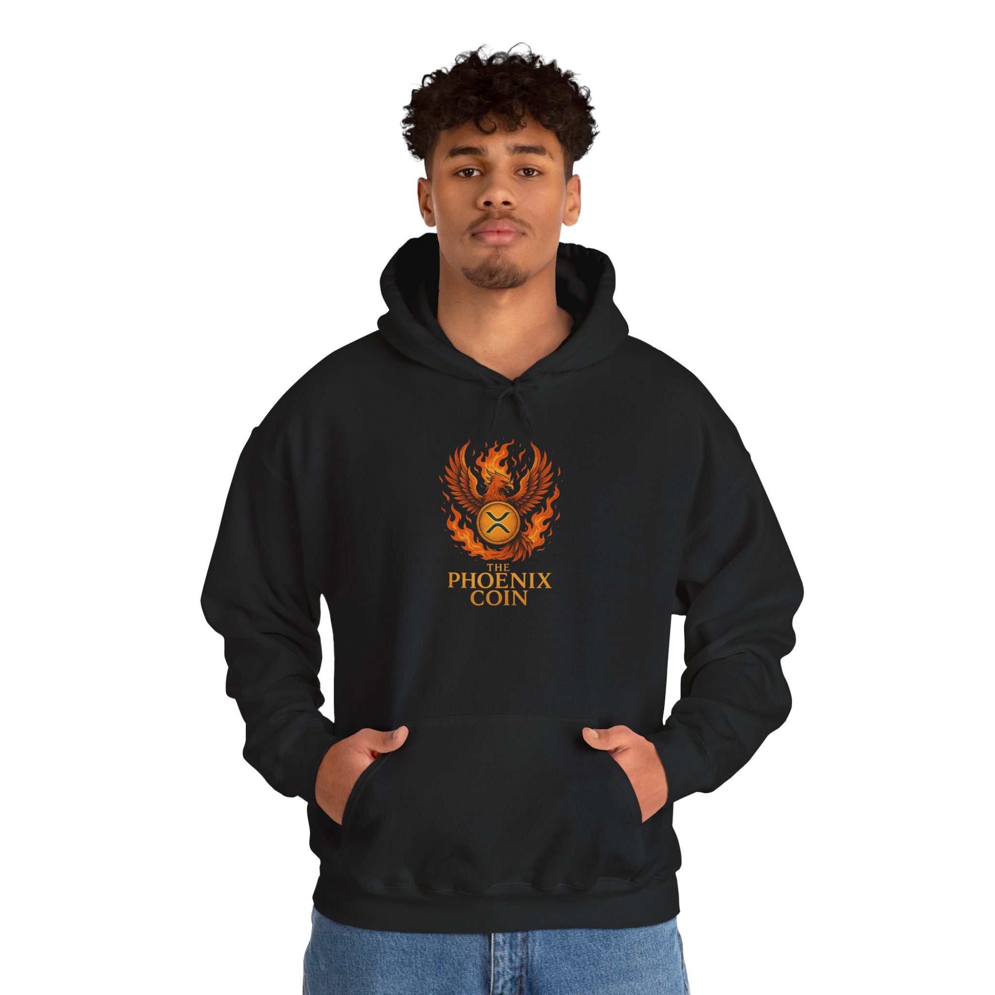 Phoenix Coin Hoodie — Fiery Phoenix Crest Sweatshirt