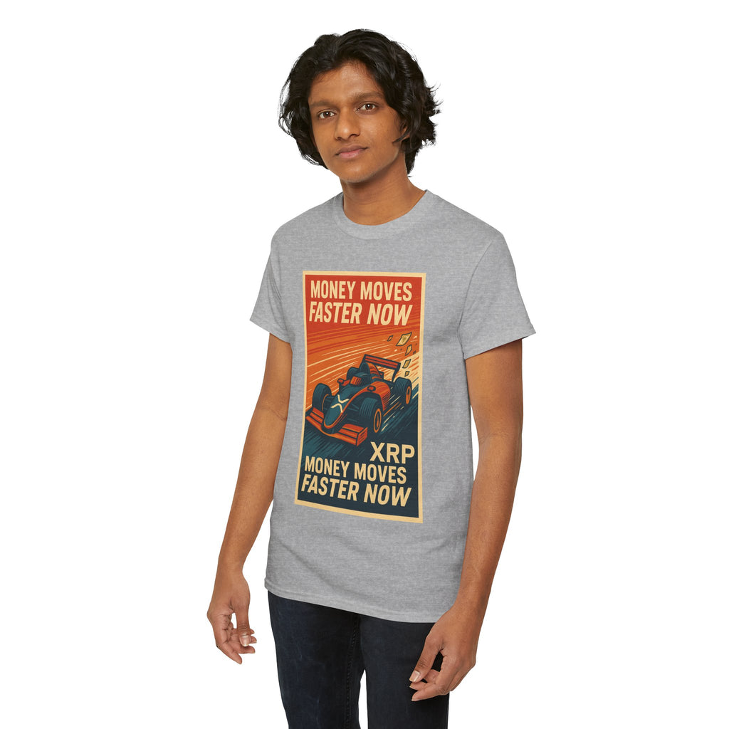 XRP 'Money Moves Faster Now' Racing Tee — Crypto Enthusiast T-Shirt