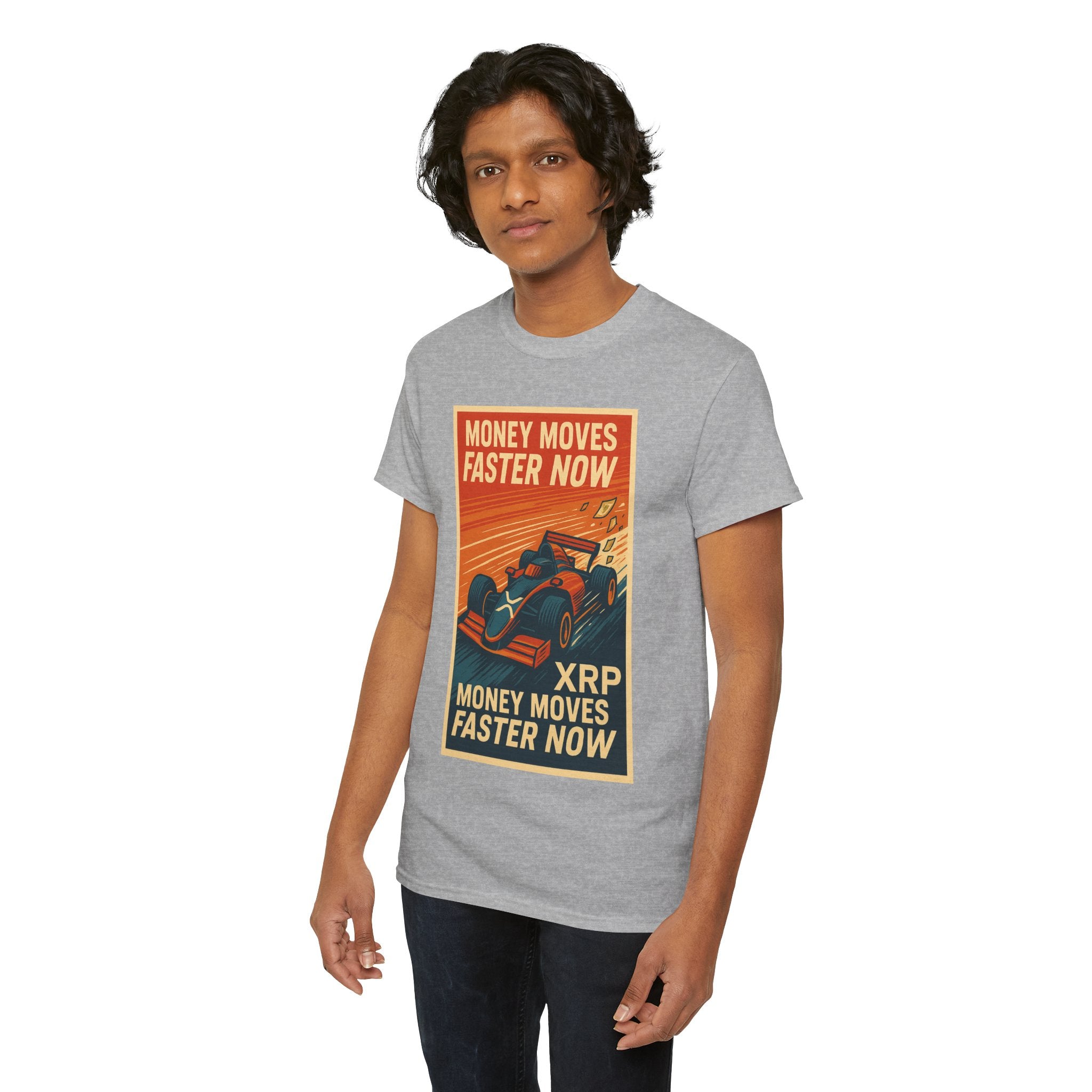 XRP 'Money Moves Faster Now' Racing Tee — Crypto Enthusiast T-Shirt