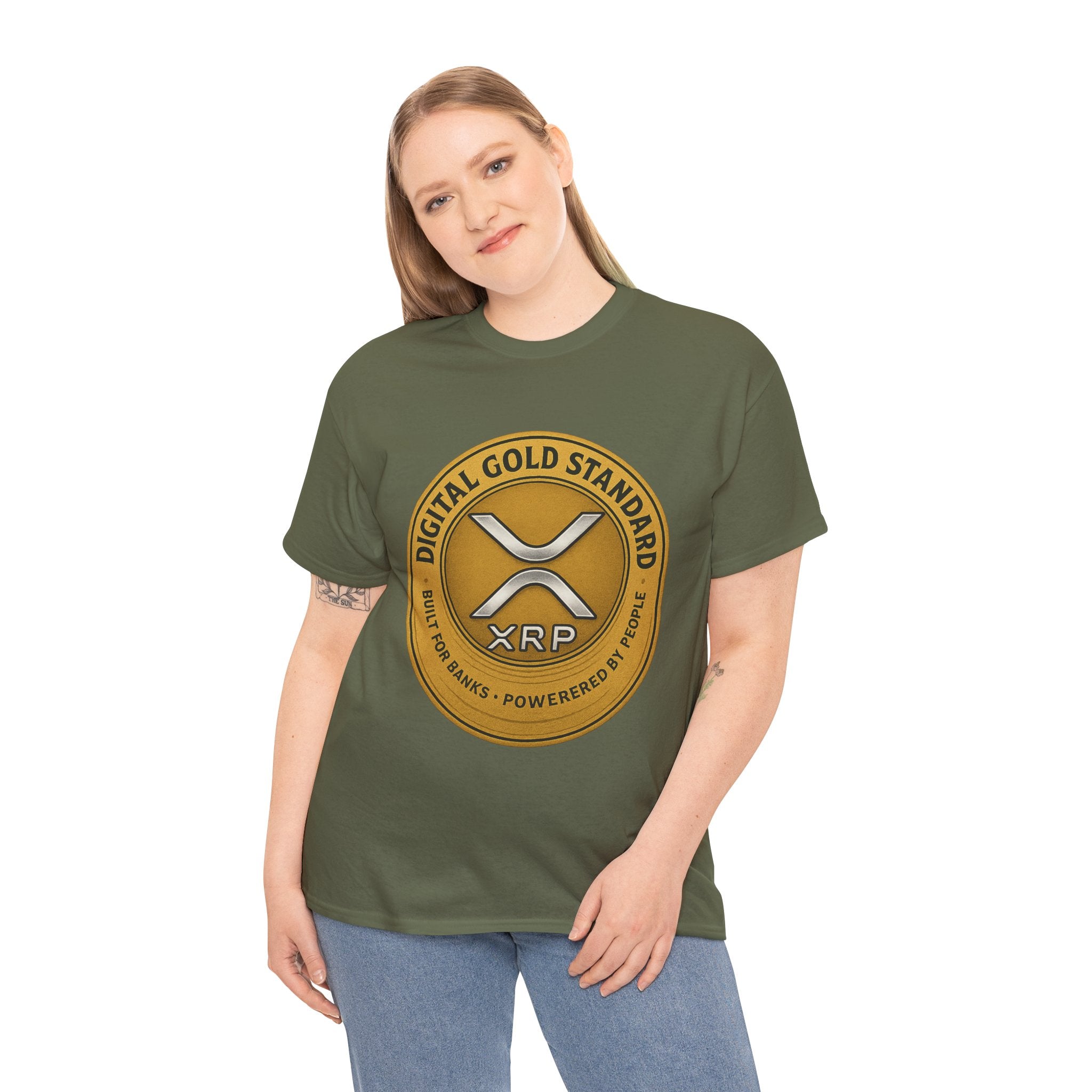 XRP Digital Gold Tee – Cryptocurrency Logo Shirt