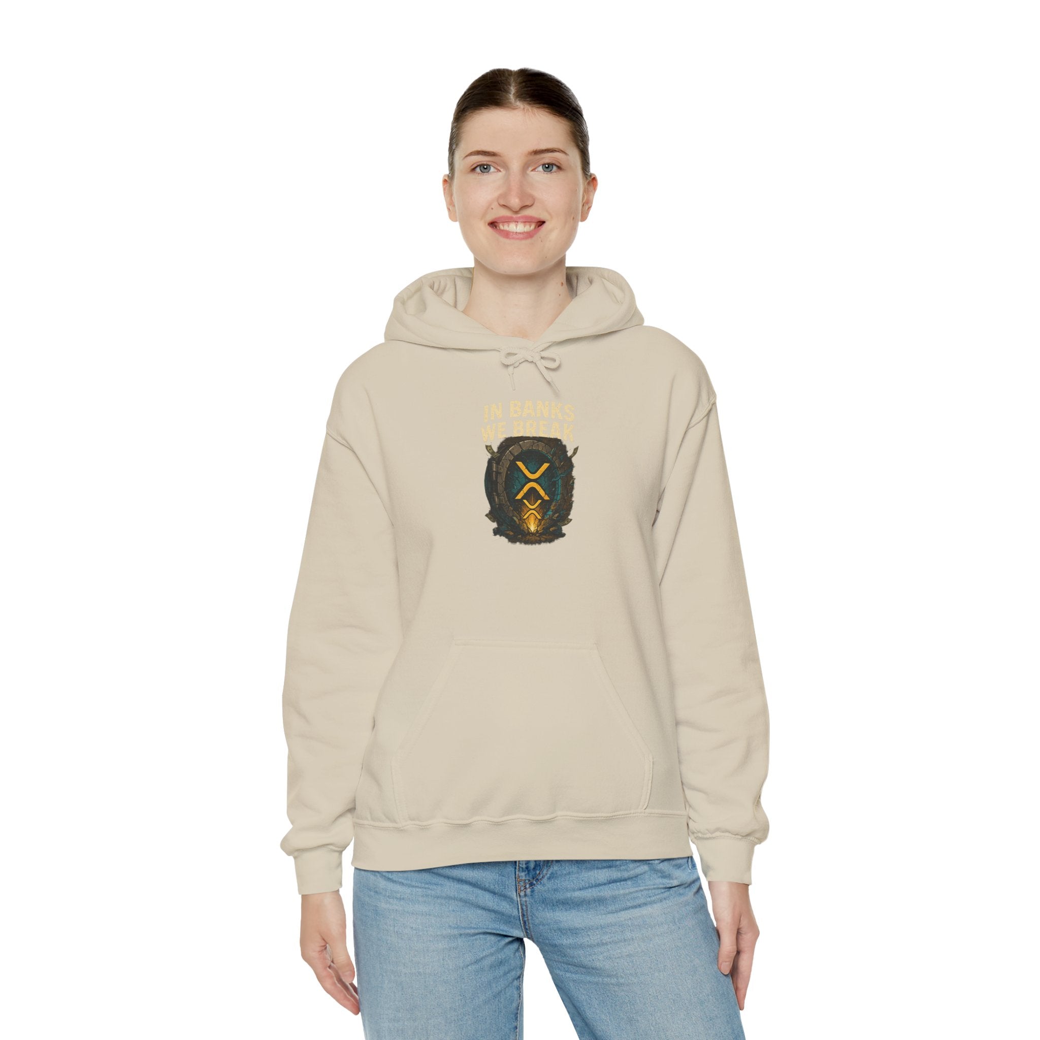 Hoodie — 'In Banks We Trust' Crest Pullover