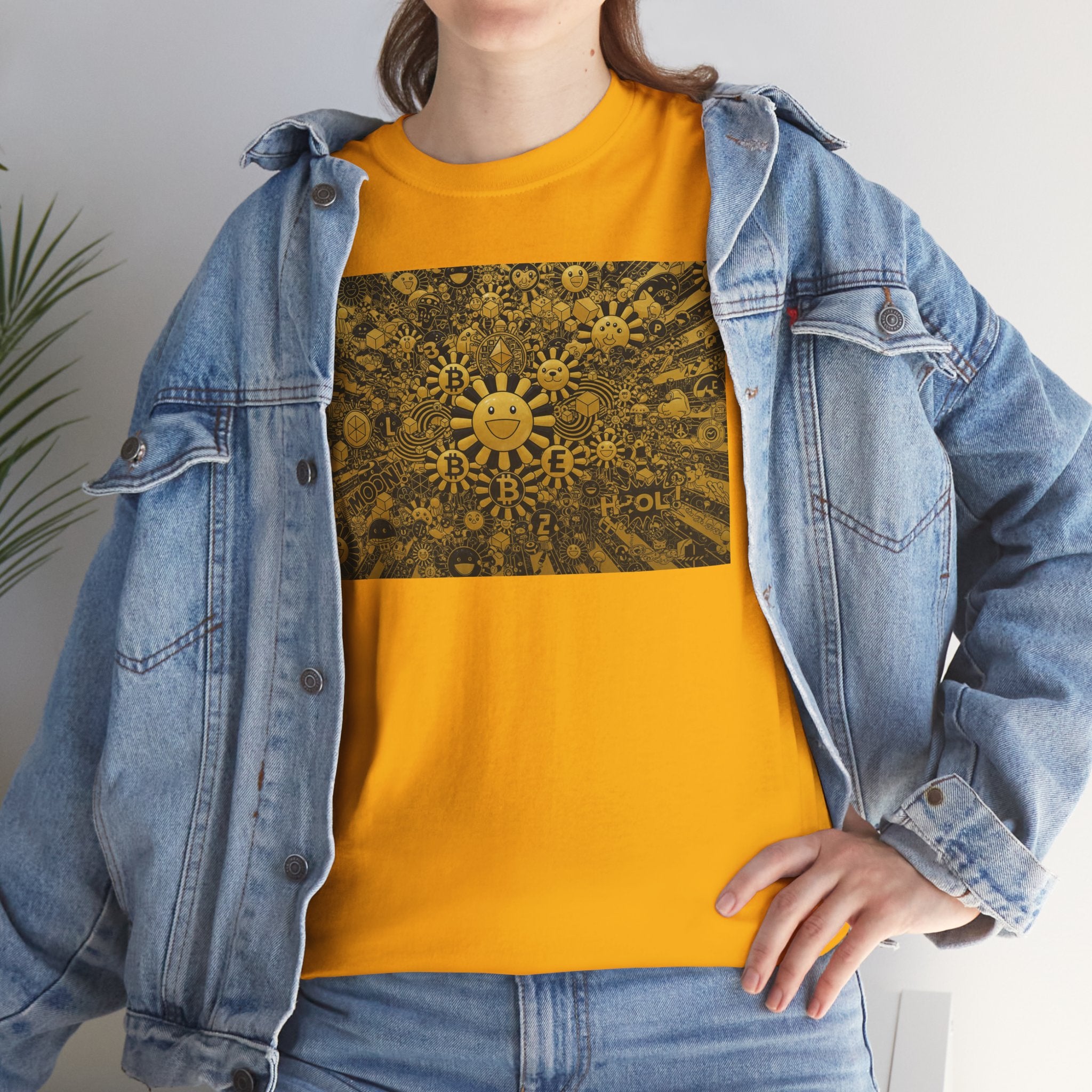 Sunflower Burst T‑Shirt — Golden Sunflower Pattern Tee