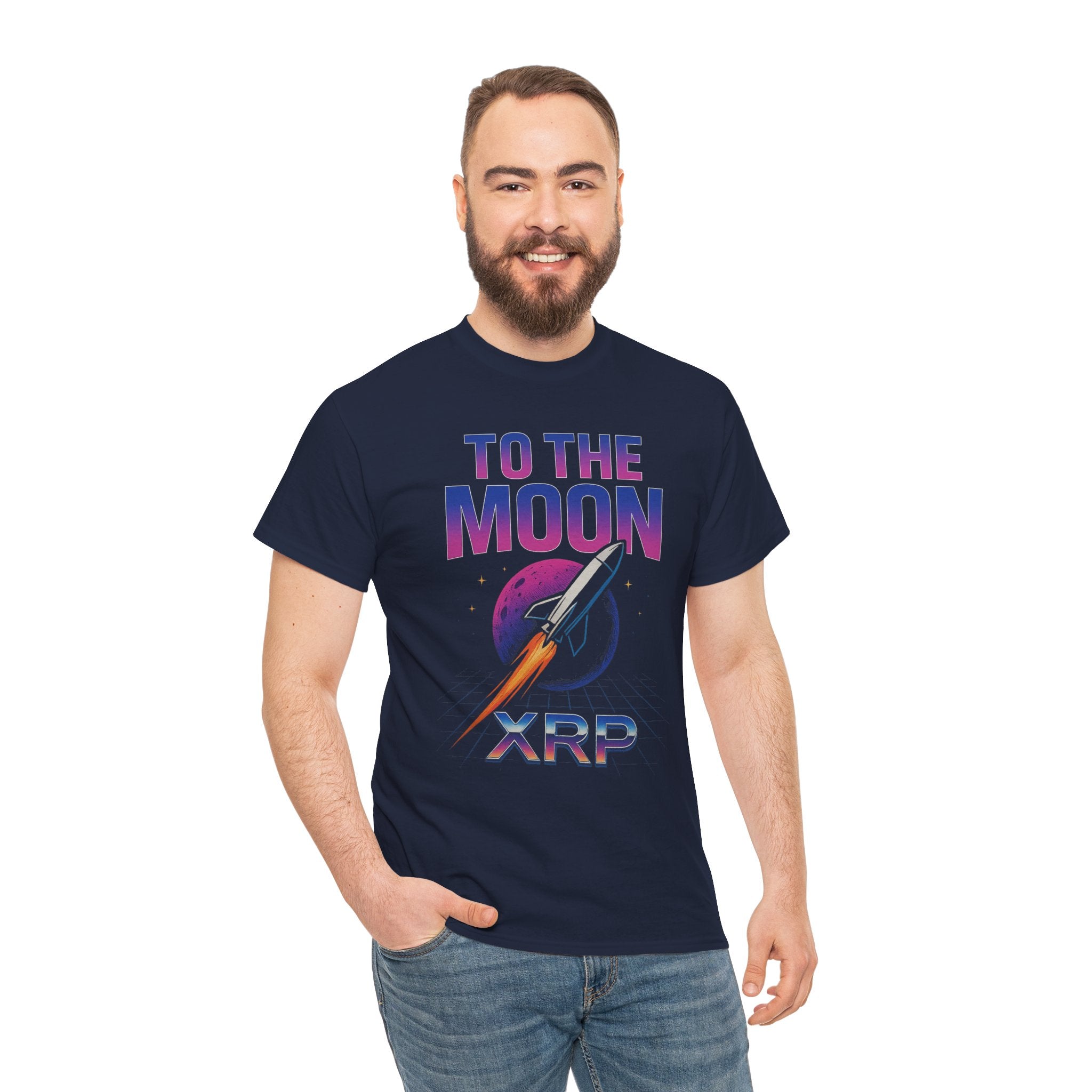 XRP 'To The Moon' T-Shirt — Crypto Investor Rocket Tee