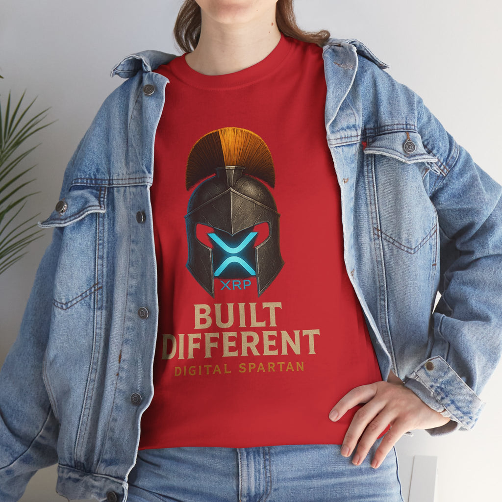 Built Different Spartan Tee — Digital Spartan XRP Crypto T-Shirt