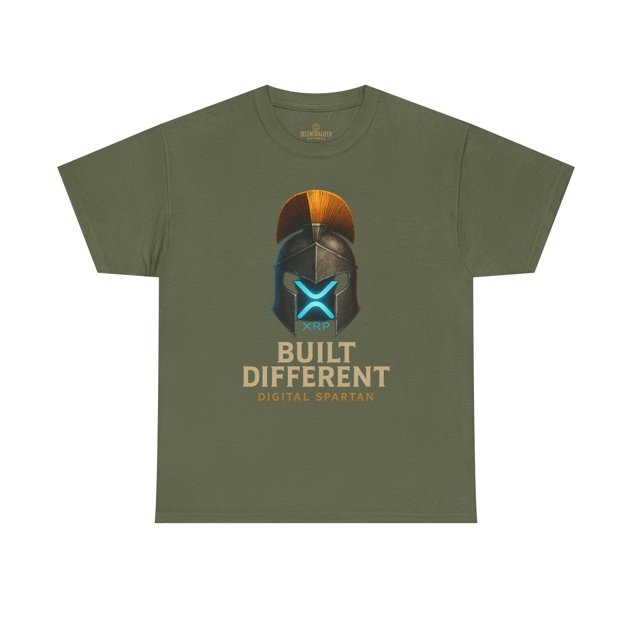 Built Different Spartan Tee — Digital Spartan XRP Crypto T-Shirt