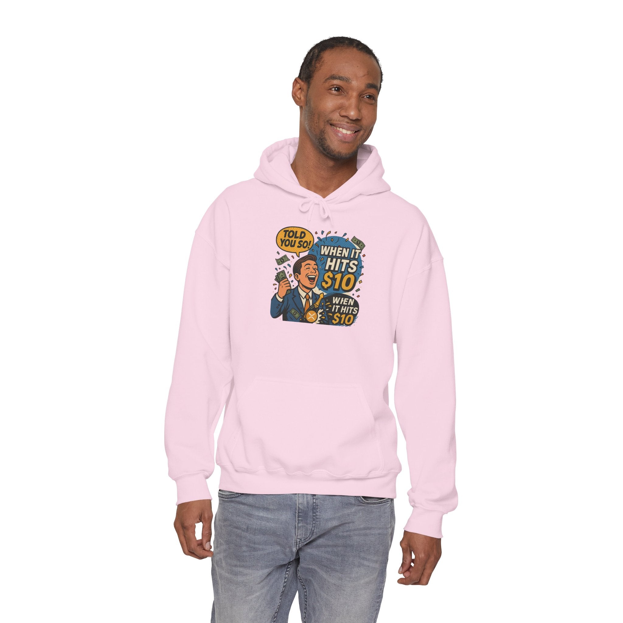 Hoodie — “When it Hits 10” Funny Stock Market Meme Hoodie
