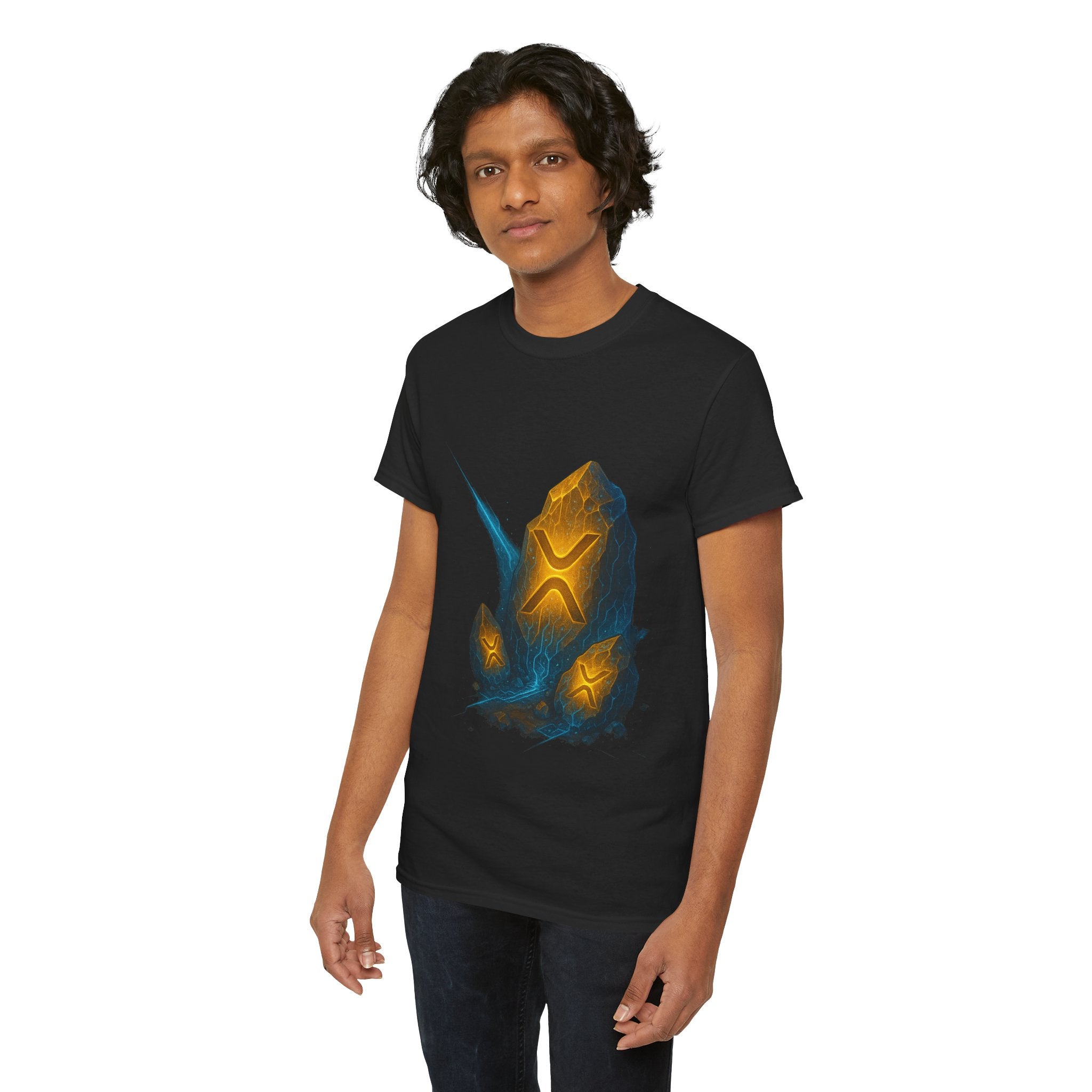 Rune Stone Graphic Tee — Glowing Mystic Rock T-Shirt