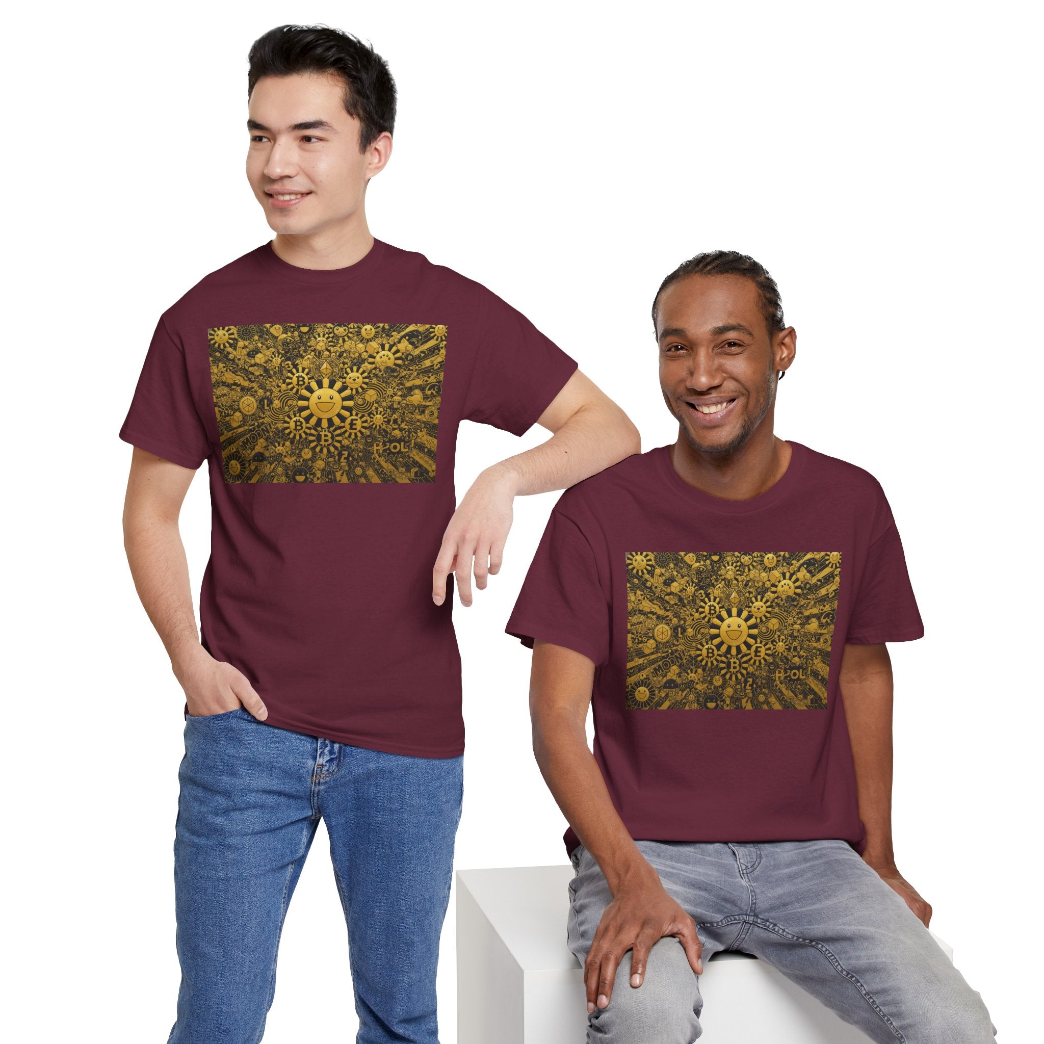 Sunflower Burst T‑Shirt — Golden Sunflower Pattern Tee