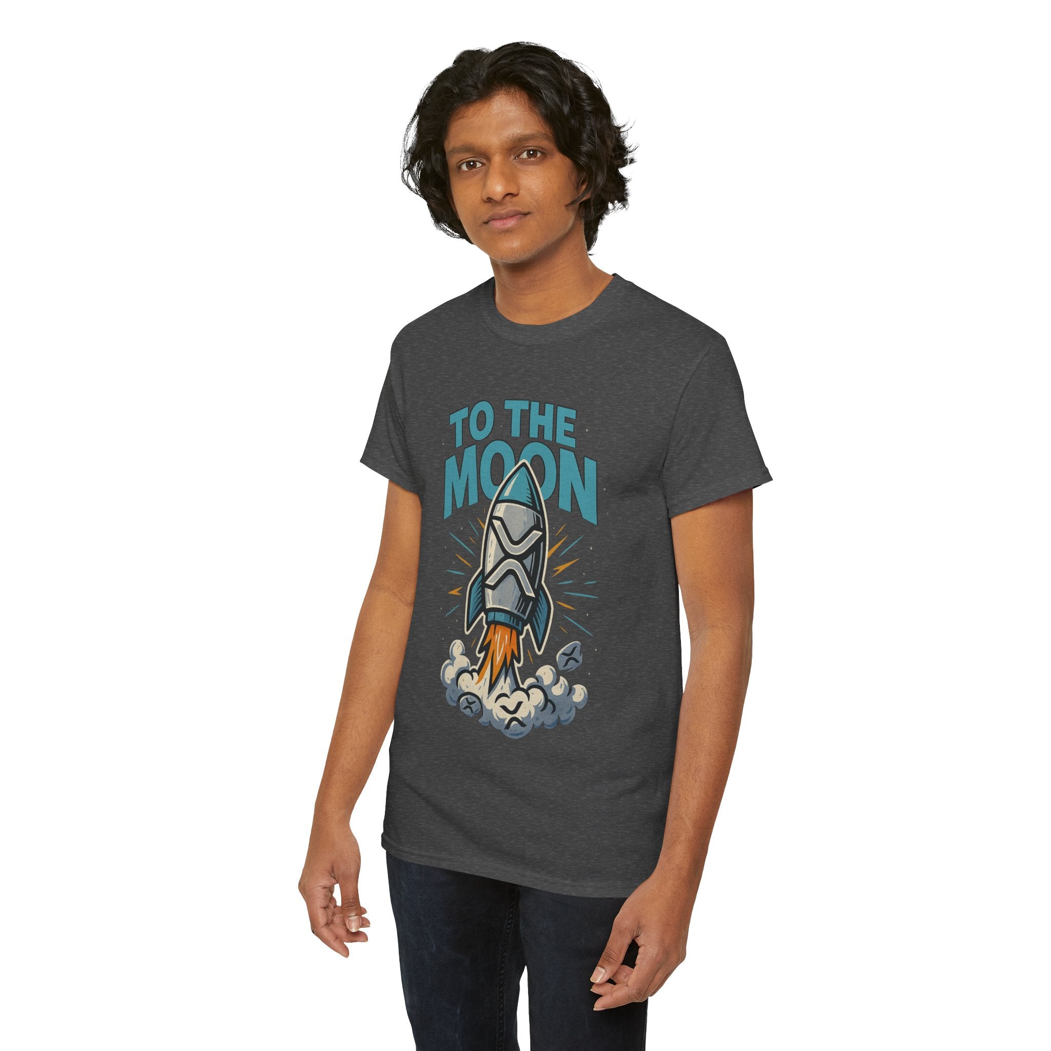 To The Moon Rocket T-Shirt — Space Graphic Tee for Crypto & Space Enthusiasts