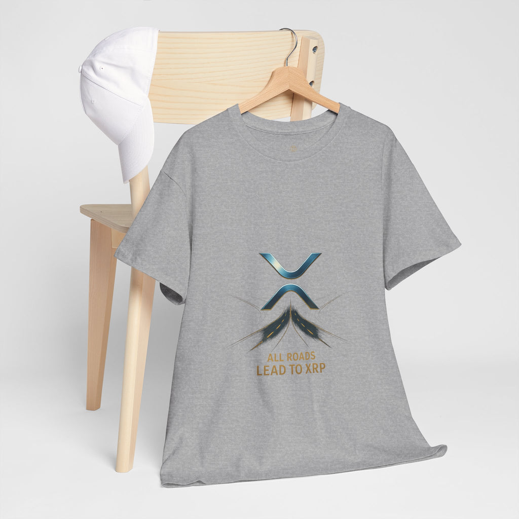 All Roads Lead to XRP T-Shirt — Crypto Ripple Logo Tee