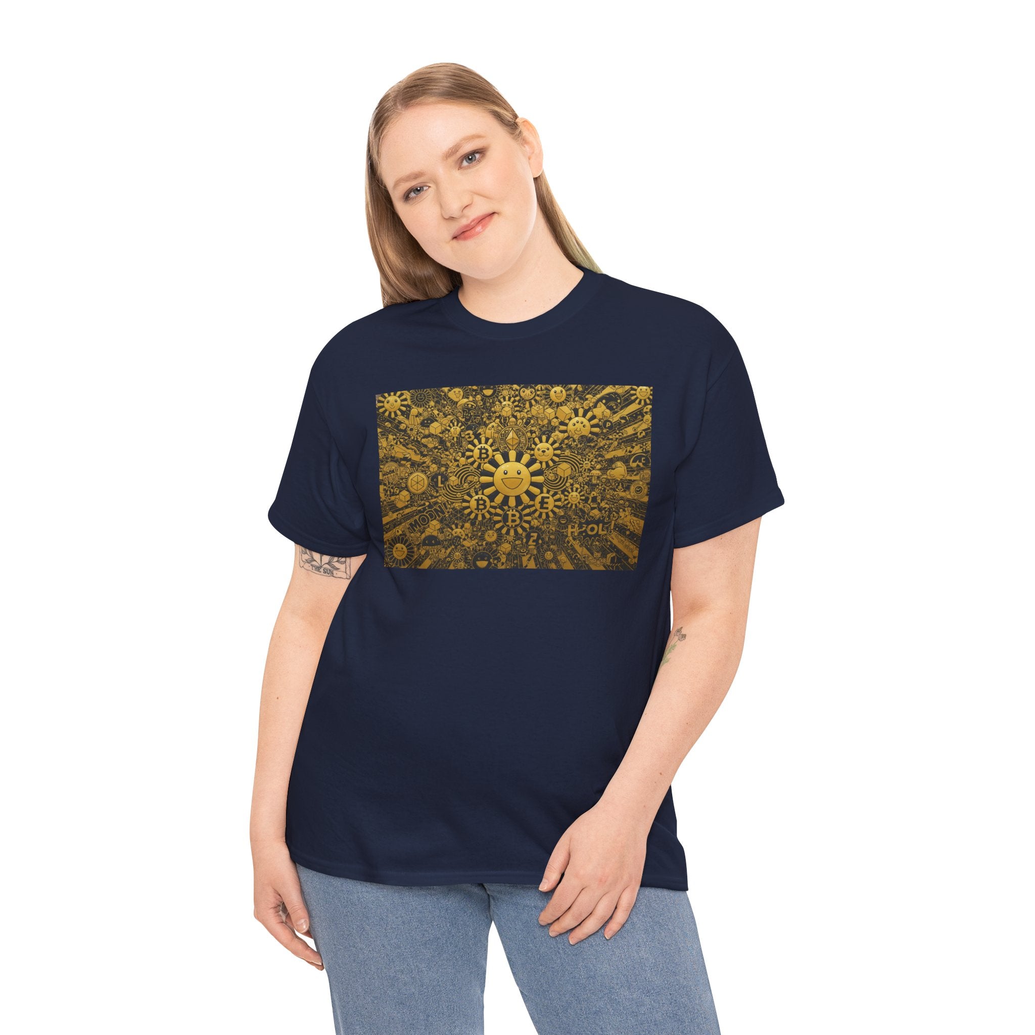 Sunflower Burst T‑Shirt — Golden Sunflower Pattern Tee