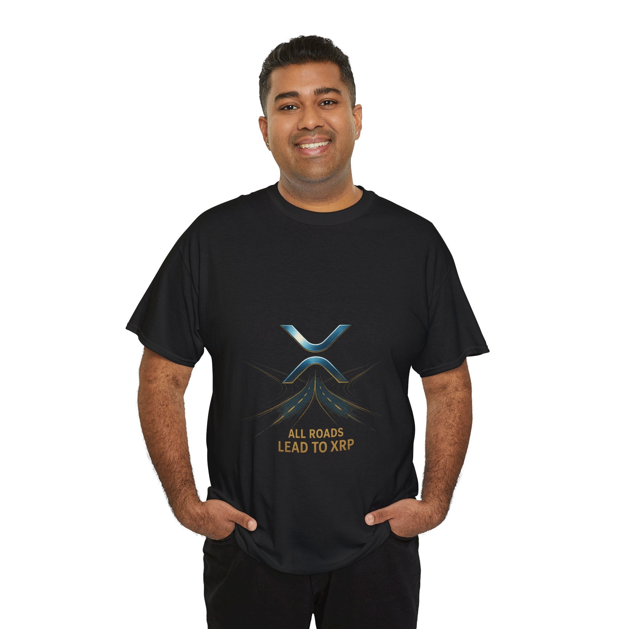 All Roads Lead to XRP T-Shirt — Crypto Ripple Logo Tee