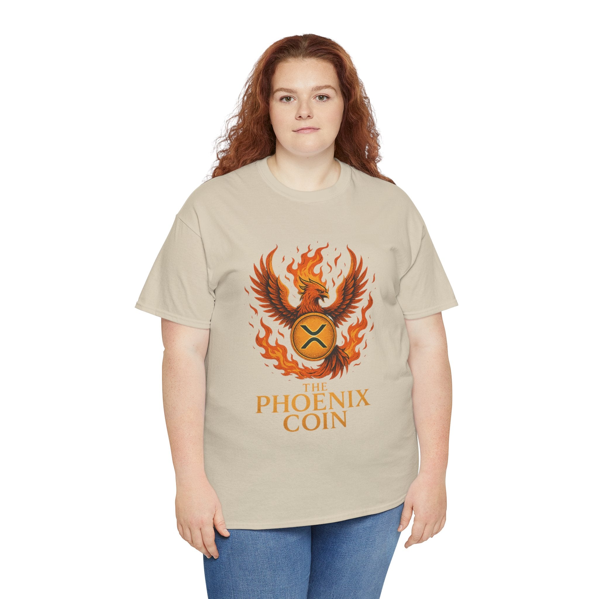 Phoenix Coin T‑Shirt — Fiery Phoenix Crypto Logo Tee