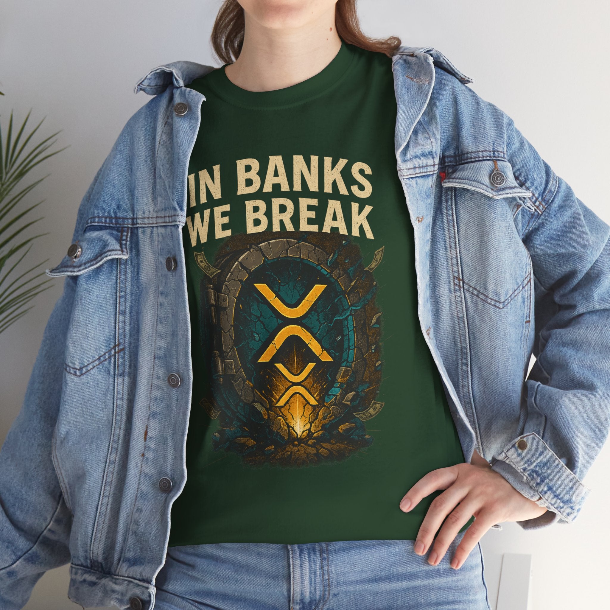 In Banks We Break XRP Crypto Graphic Tee