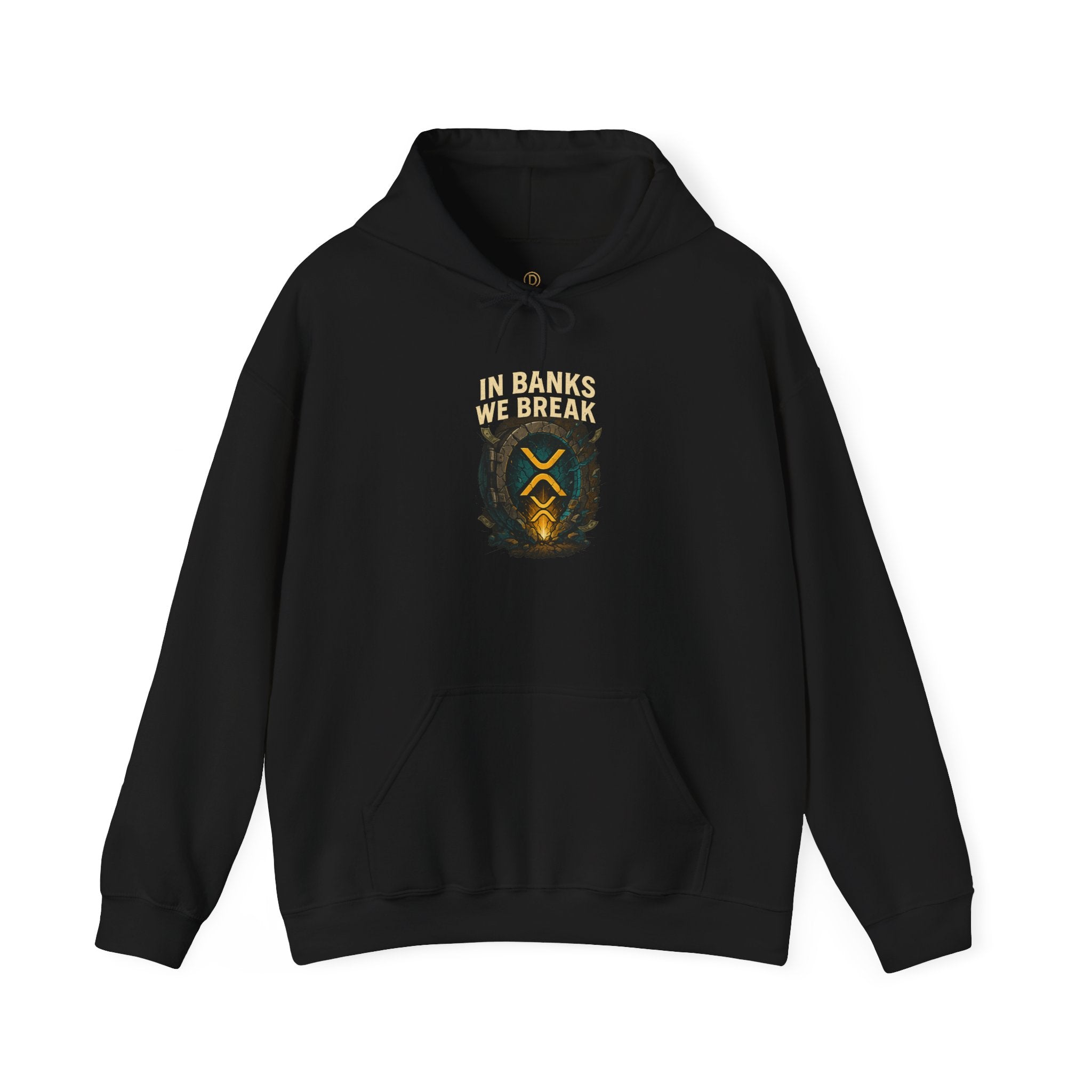 Hoodie — 'In Banks We Trust' Crest Pullover