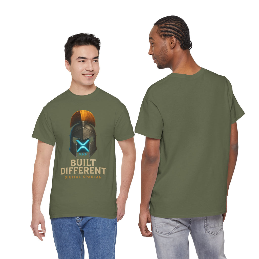 Built Different Spartan Tee — Digital Spartan XRP Crypto T-Shirt