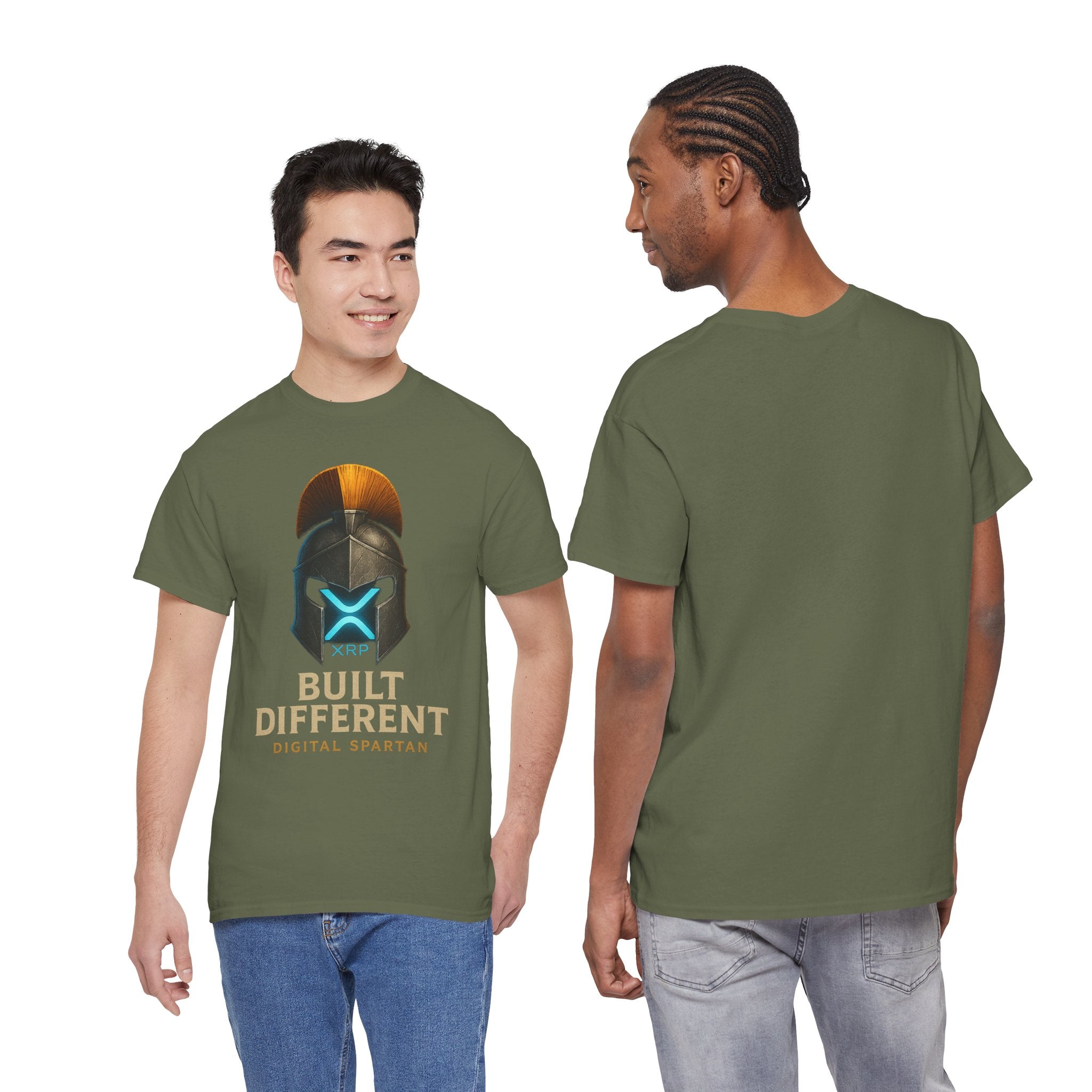 Built Different Spartan Tee — Digital Spartan XRP Crypto T-Shirt
