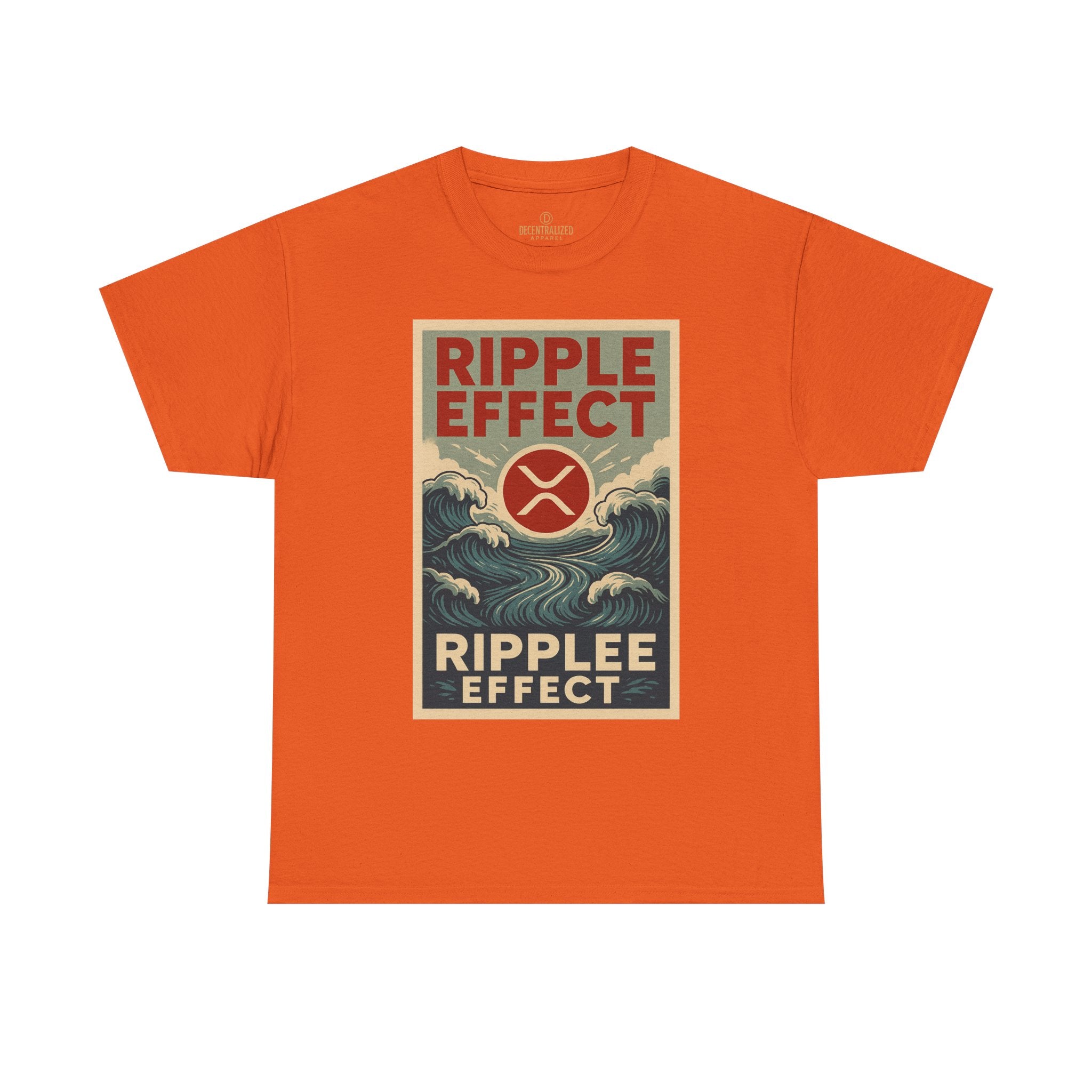 Ripple Effect Tee — Vintage Wave XRP Crypto Graphic T-Shirt