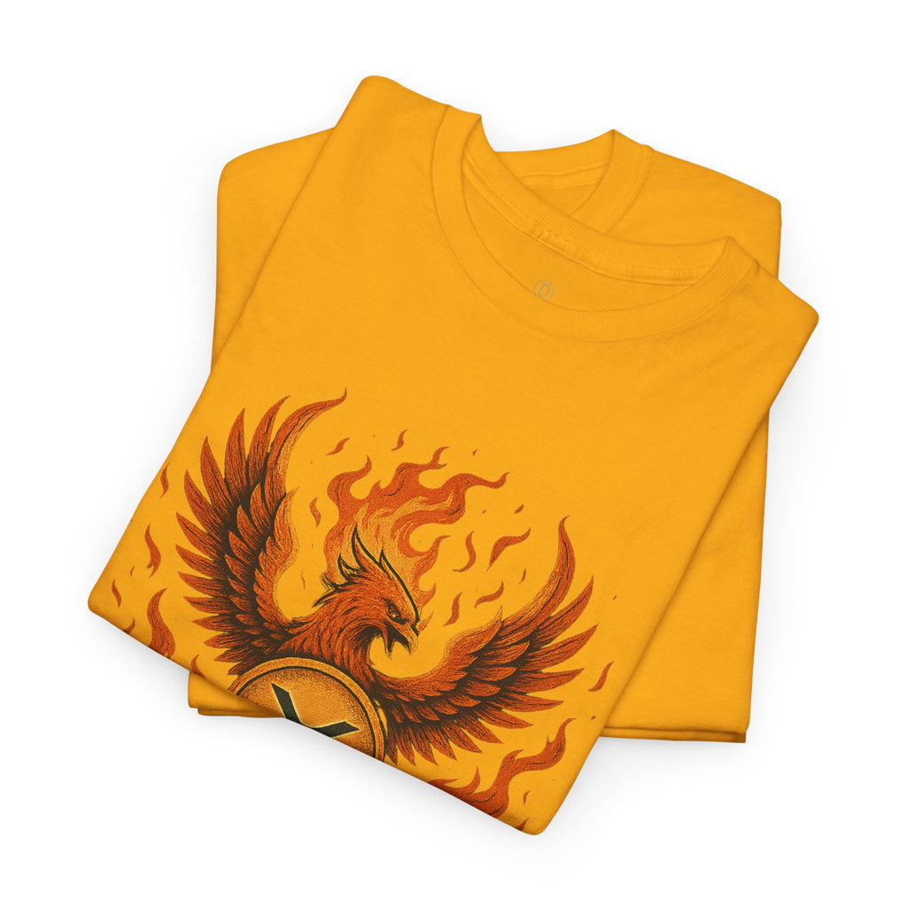 Phoenix Coin T‑Shirt — Fiery Phoenix Crypto Logo Tee