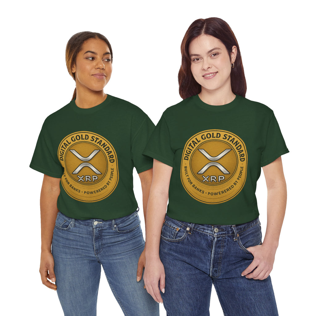 XRP Digital Gold Tee – Cryptocurrency Logo Shirt