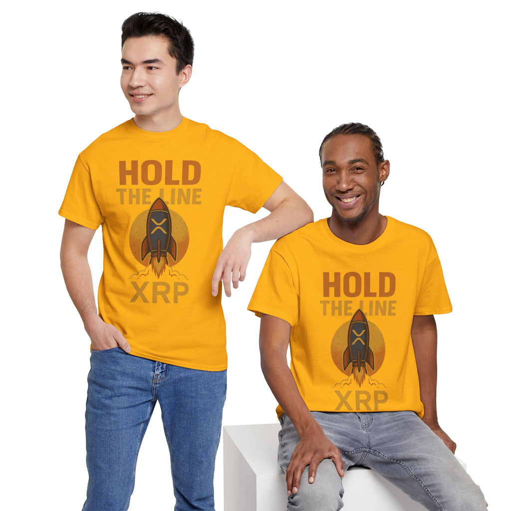 XRP Hold The Line Rocket Tee — Crypto Investor T‑Shirt