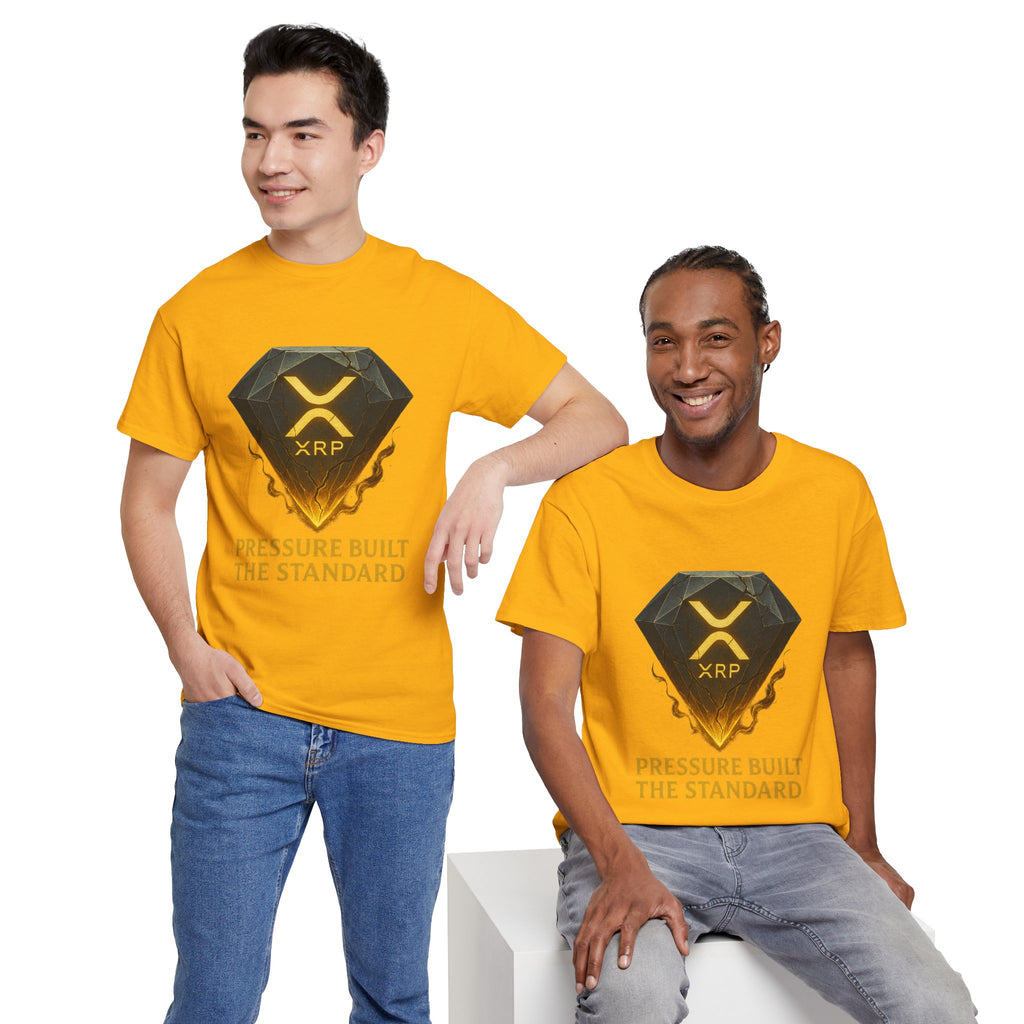 XRP Diamond Tee — "Pressure Built The Standard" Crypto Graphic T‑Shirt