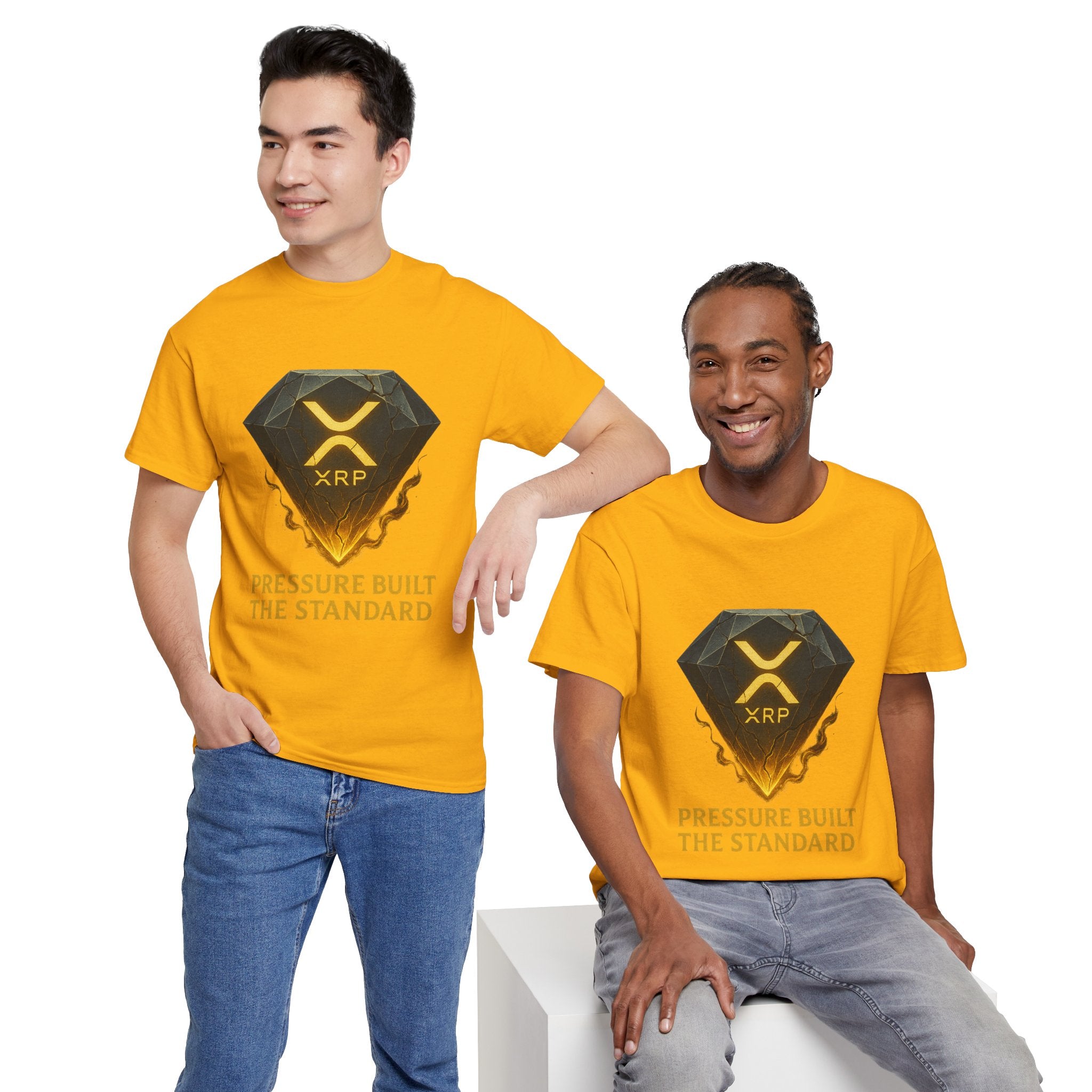 XRP Diamond Tee — "Pressure Built The Standard" Crypto Graphic T‑Shirt