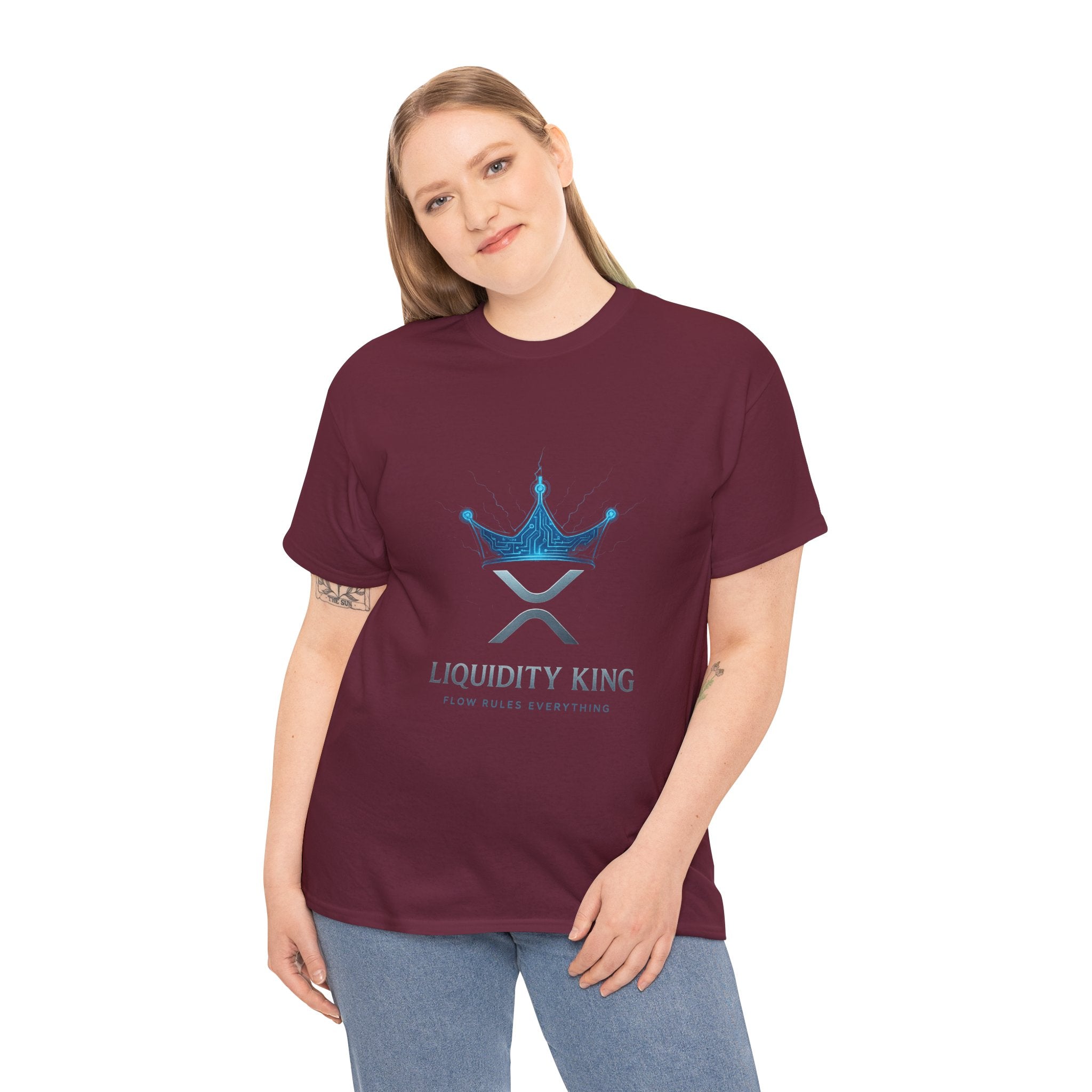 RIPPLE Liquidity King T-Shirt — Crypto XRP Crown Tee