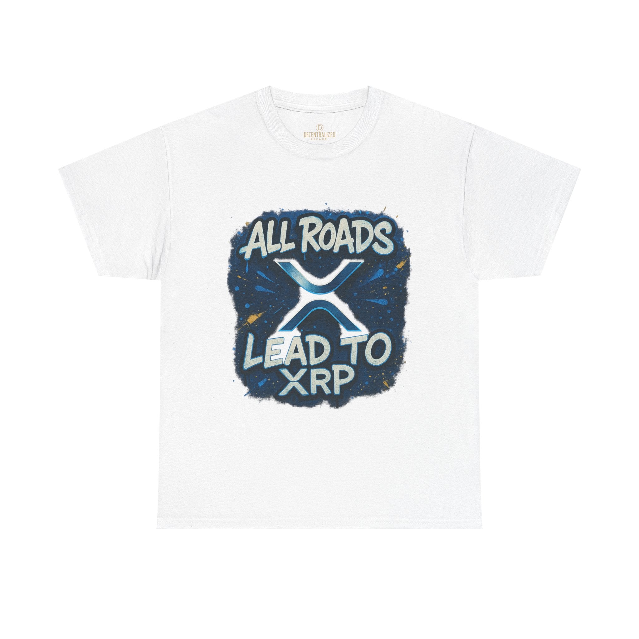 XRP Crypto T-Shirt — "All Roads Lead to XRP" Graphic Tee