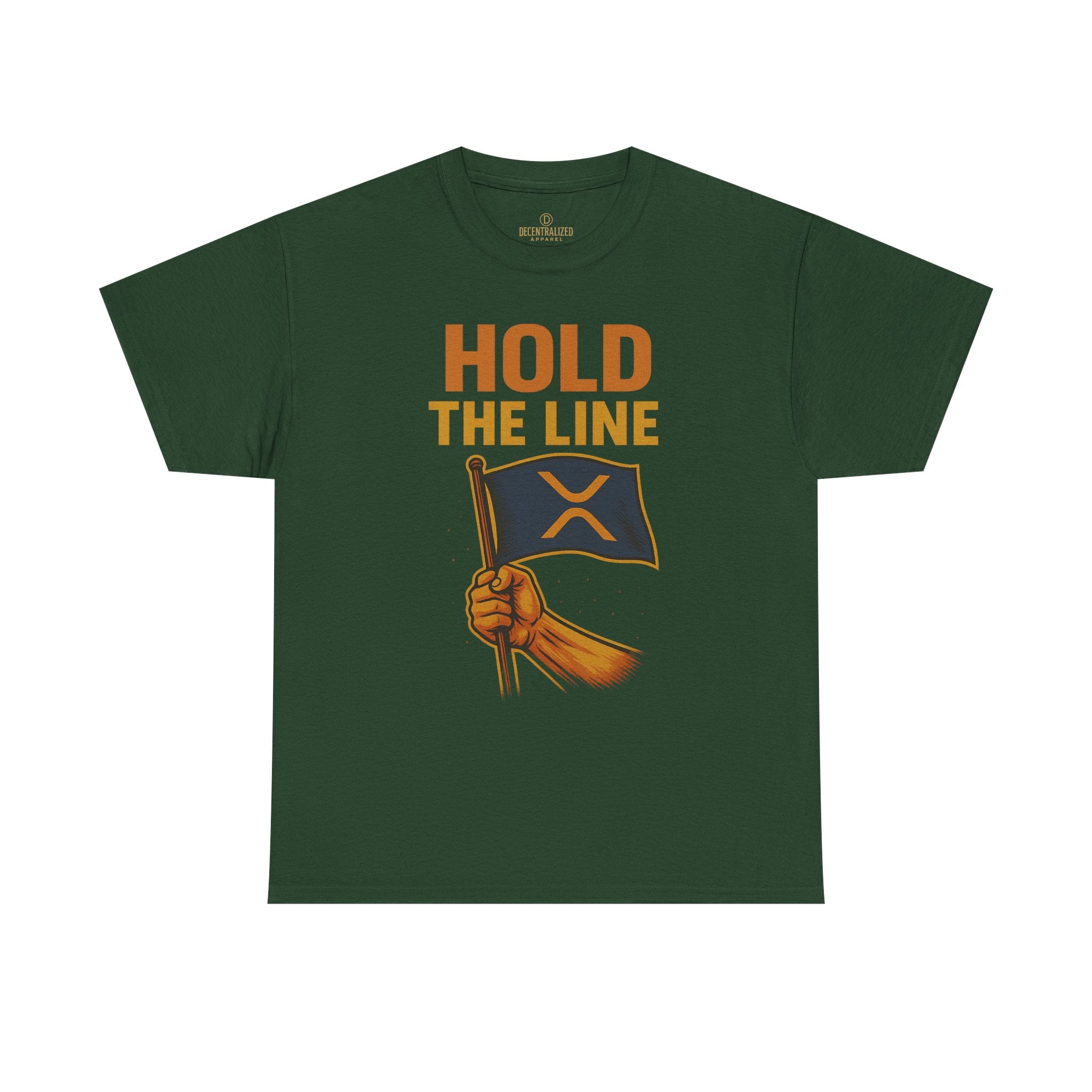 Hold The Line Tee — Bold Flag Graphic Cryptocurrency XRP Shirt